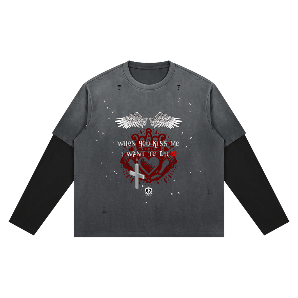 Additional product image of Unimaginative Buffy and Angel vintage-wash long-sleeve tee
