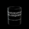 Imaginative Delinquent black coffee mug, featured product image
