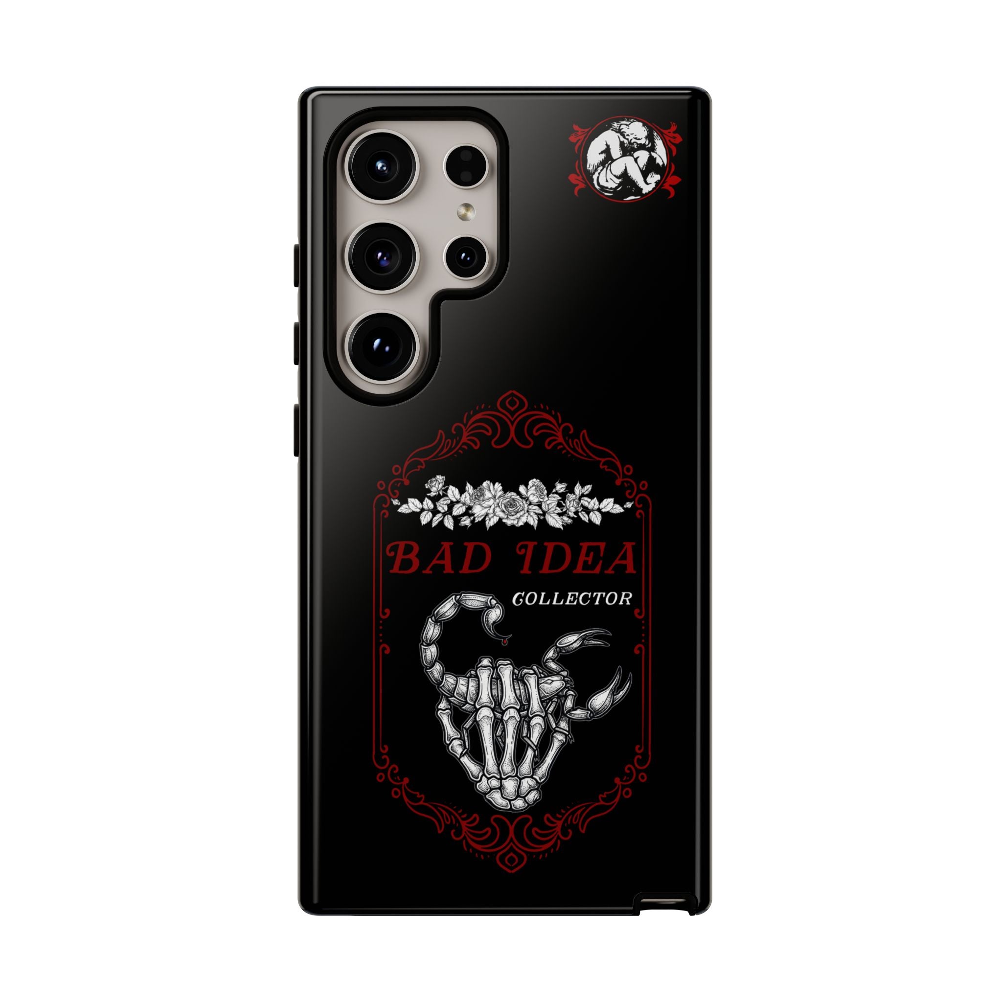 Phone Case — "Bad Idea Collector" Skeleton Heart Protective Case