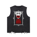 The Master Buffy-inspired graphic on an Unimaginative snow-washed raw-hem tank top