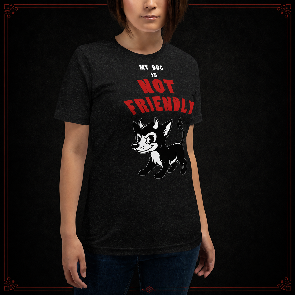 Dog Not Friendly Unisex t-shirt
