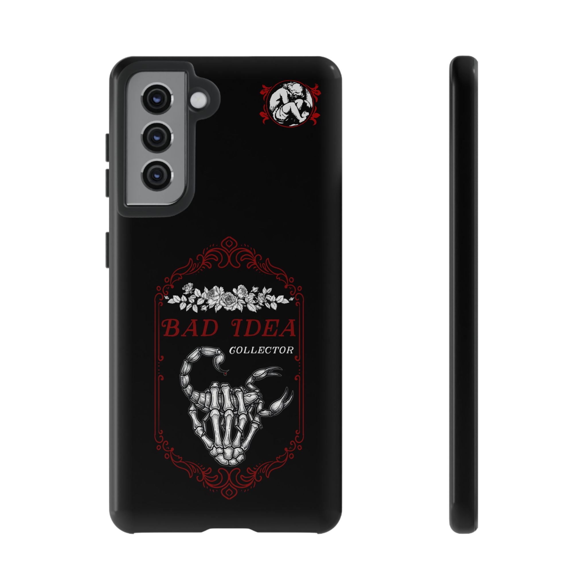 Phone Case — "Bad Idea Collector" Skeleton Heart Protective Case