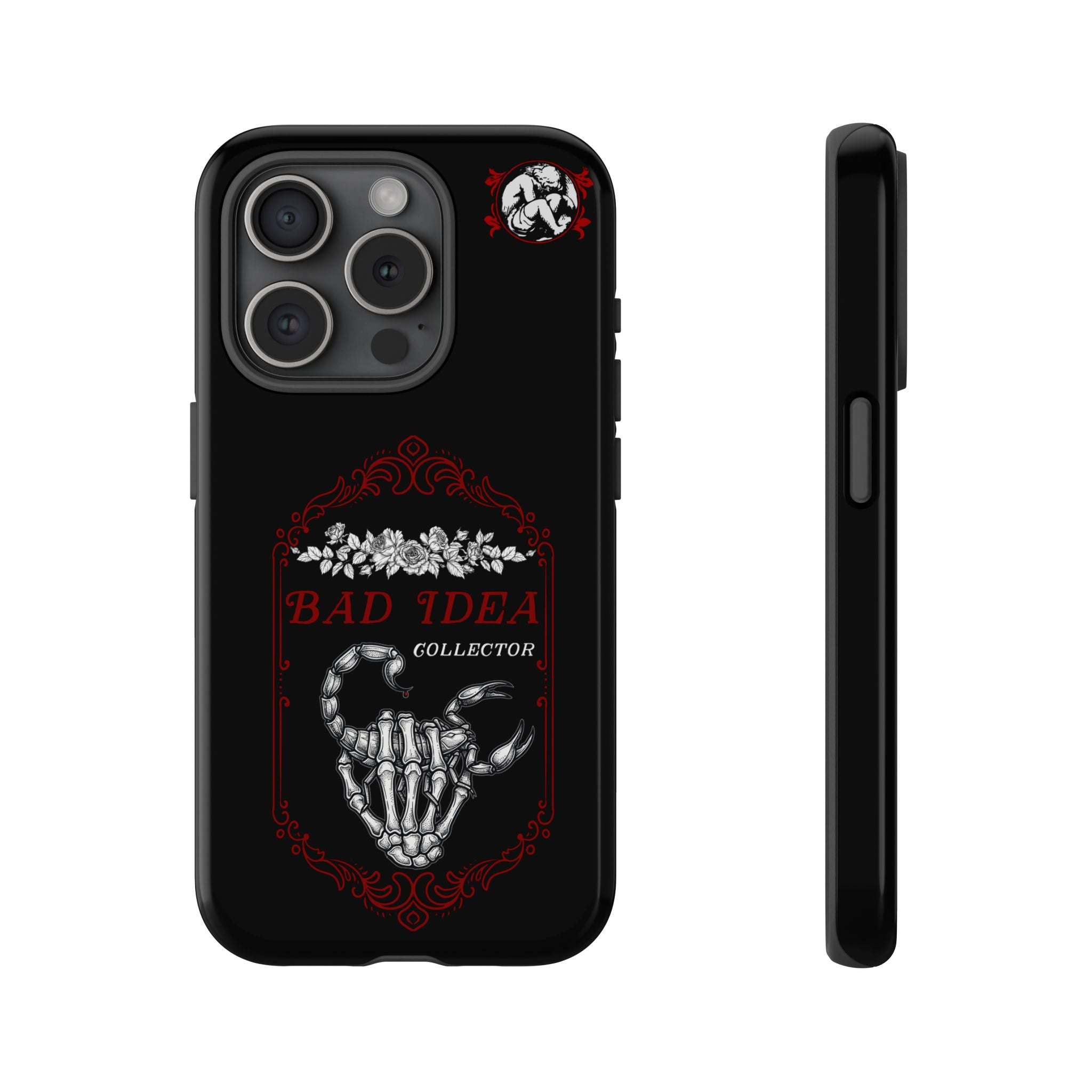 Phone Case — "Bad Idea Collector" Skeleton Heart Protective Case