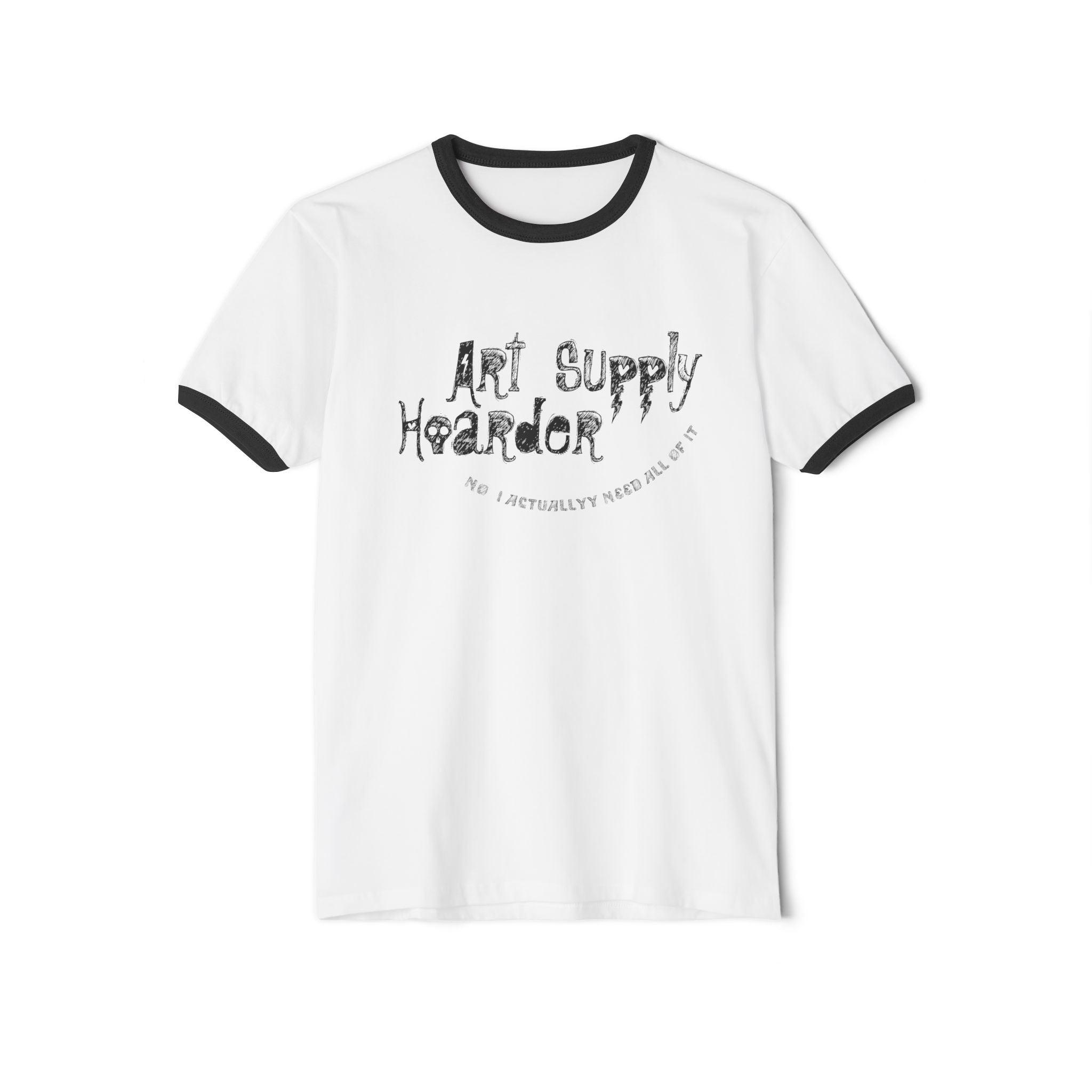 Art Supply Hoarder Ringer T-Shirt — Funny Artist Tee