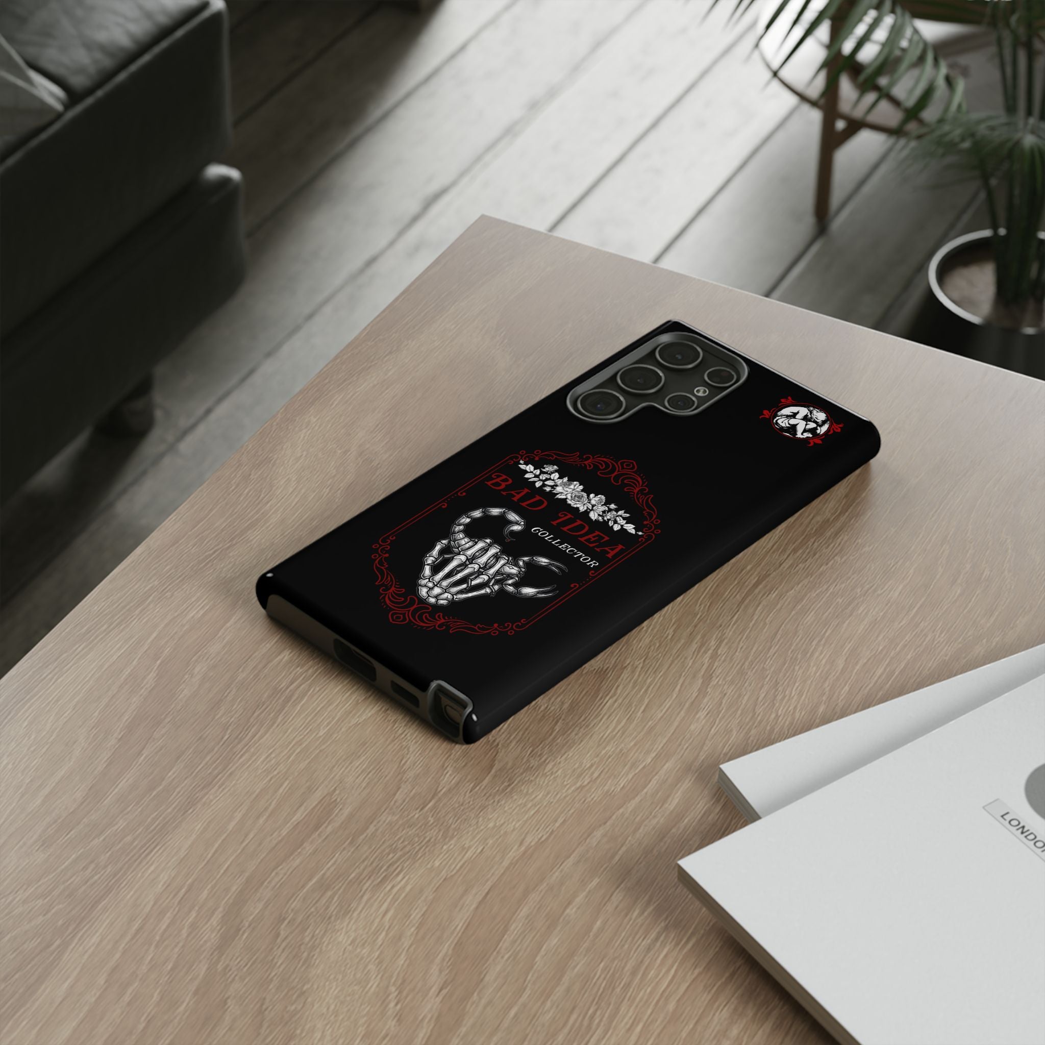 Phone Case — "Bad Idea Collector" Skeleton Heart Protective Case