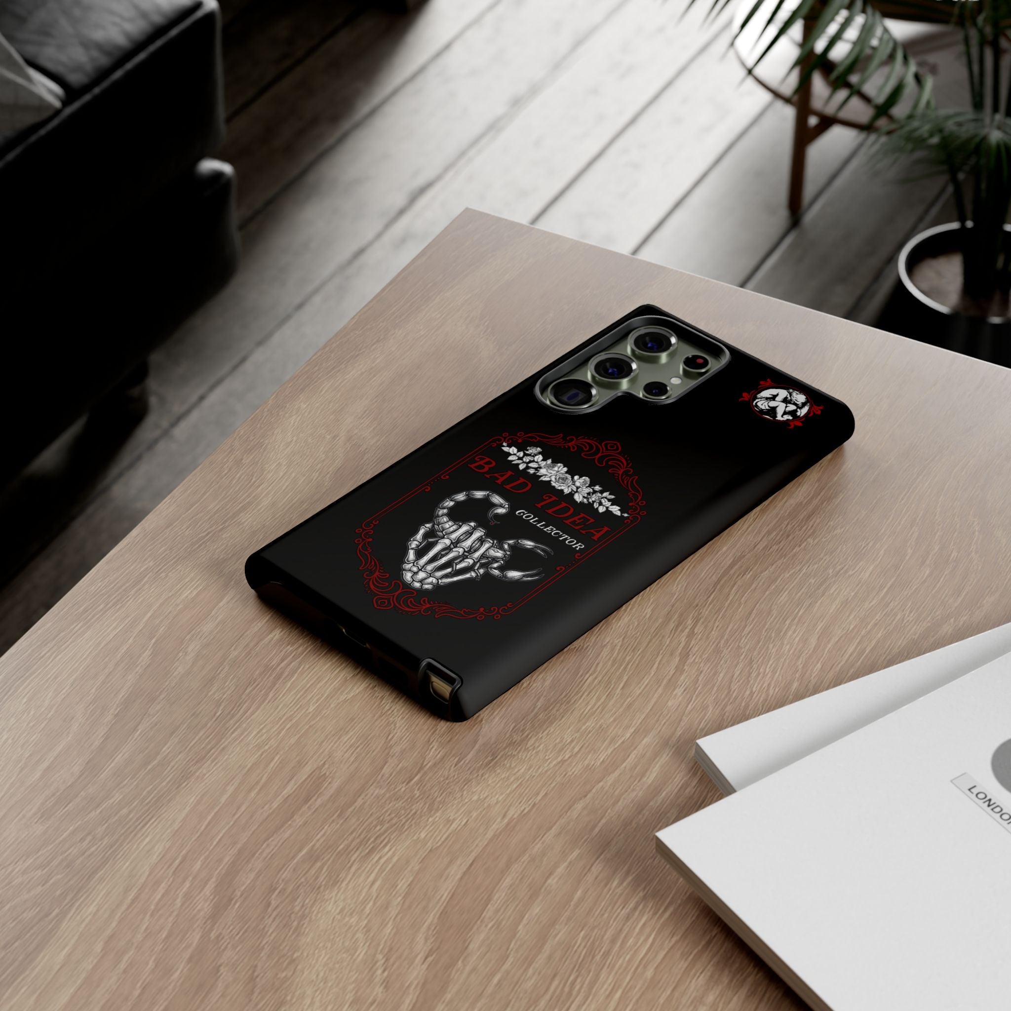 Phone Case — "Bad Idea Collector" Skeleton Heart Protective Case