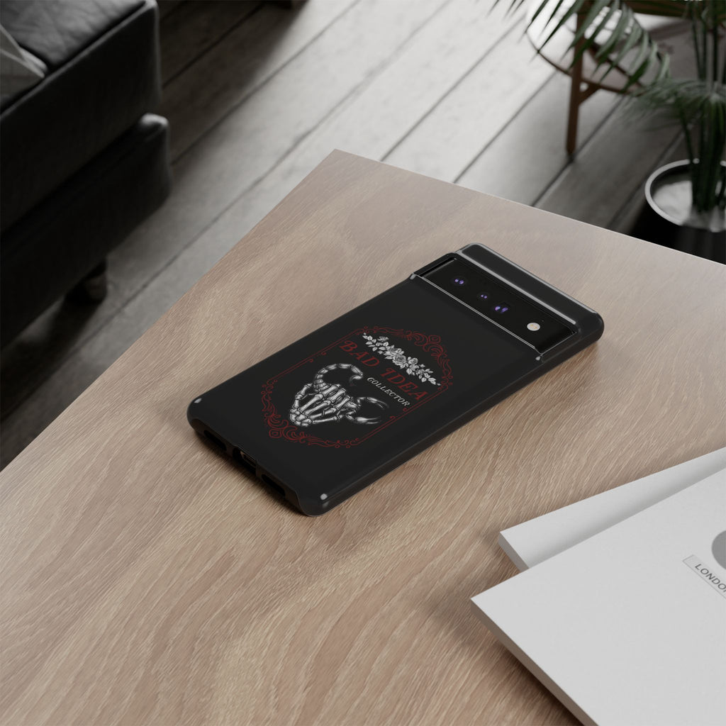 Phone Case — "Bad Idea Collector" Skeleton Heart Protective Case