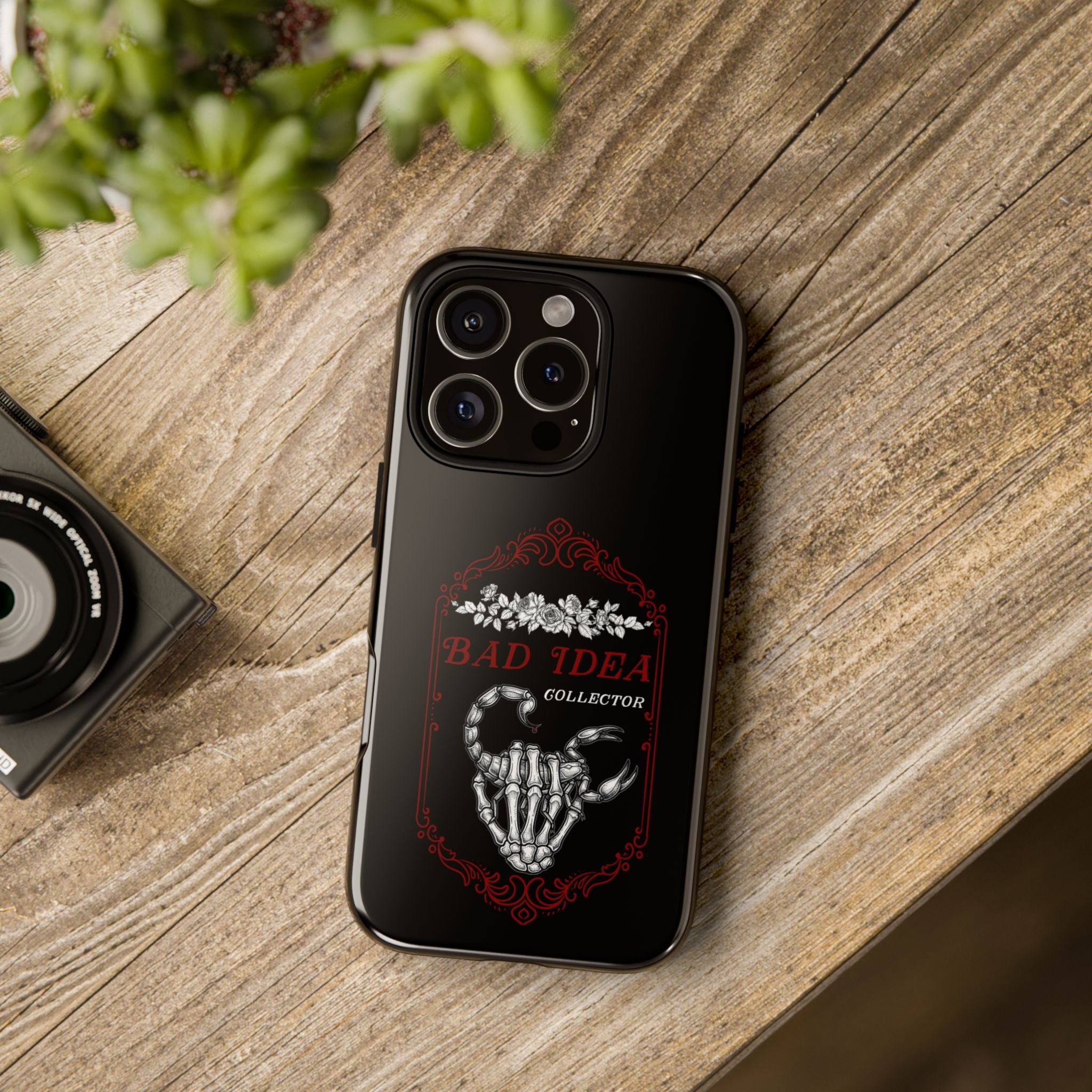 Phone Case — "Bad Idea Collector" Skeleton Heart Protective Case