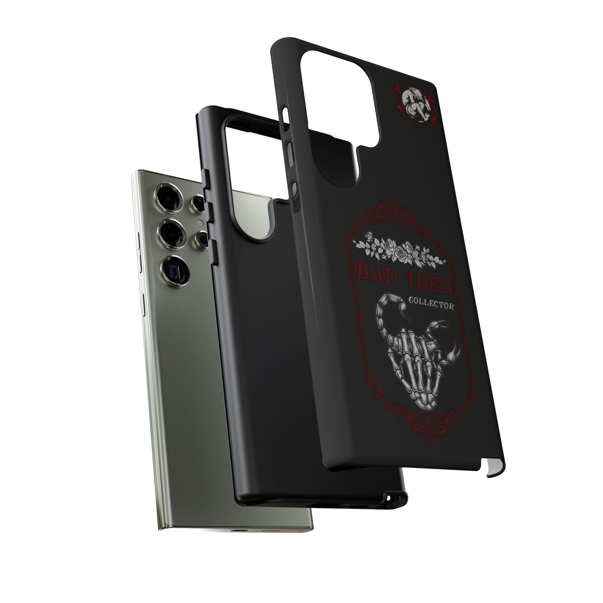 Phone Case — "Bad Idea Collector" Skeleton Heart Protective Case