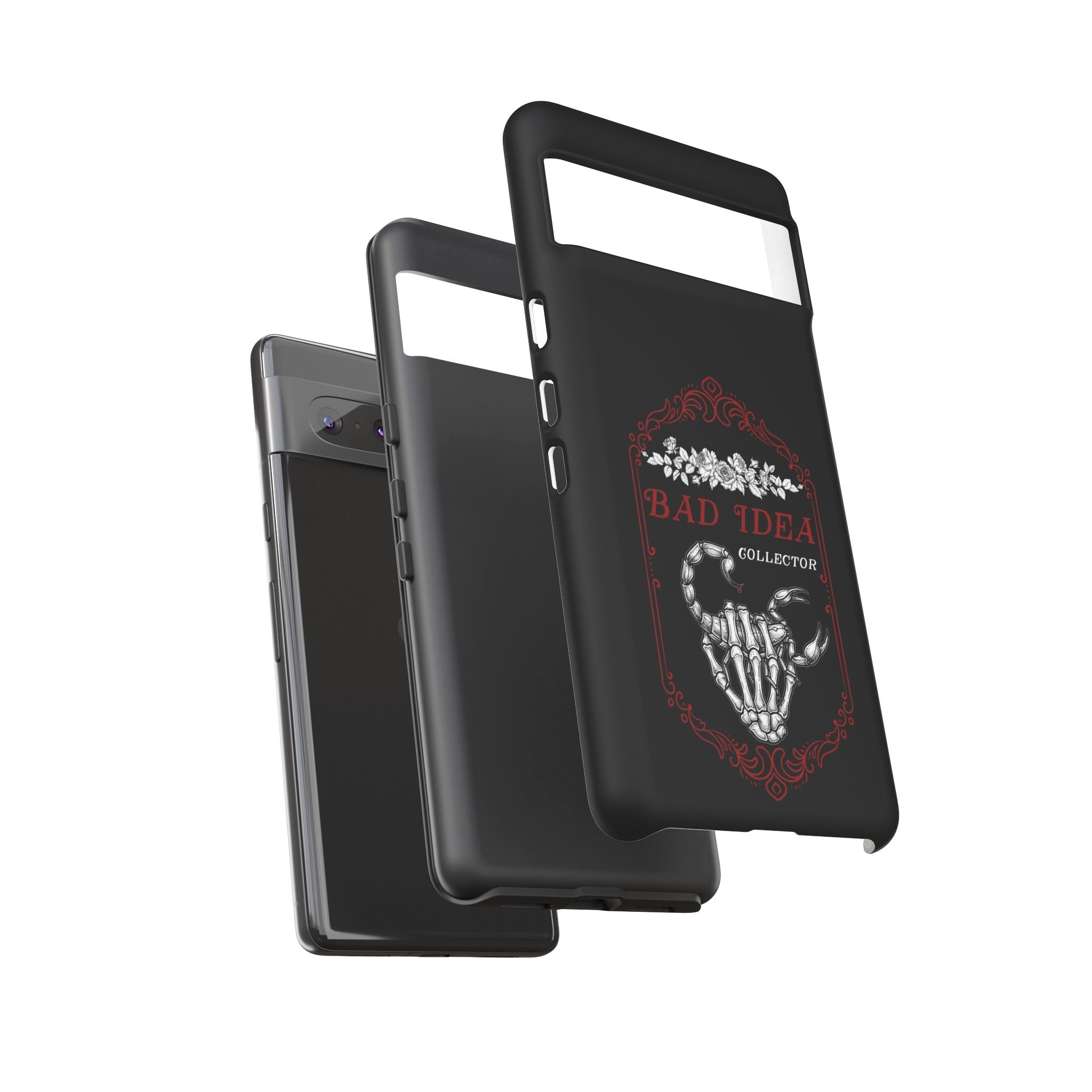 Phone Case — "Bad Idea Collector" Skeleton Heart Protective Case