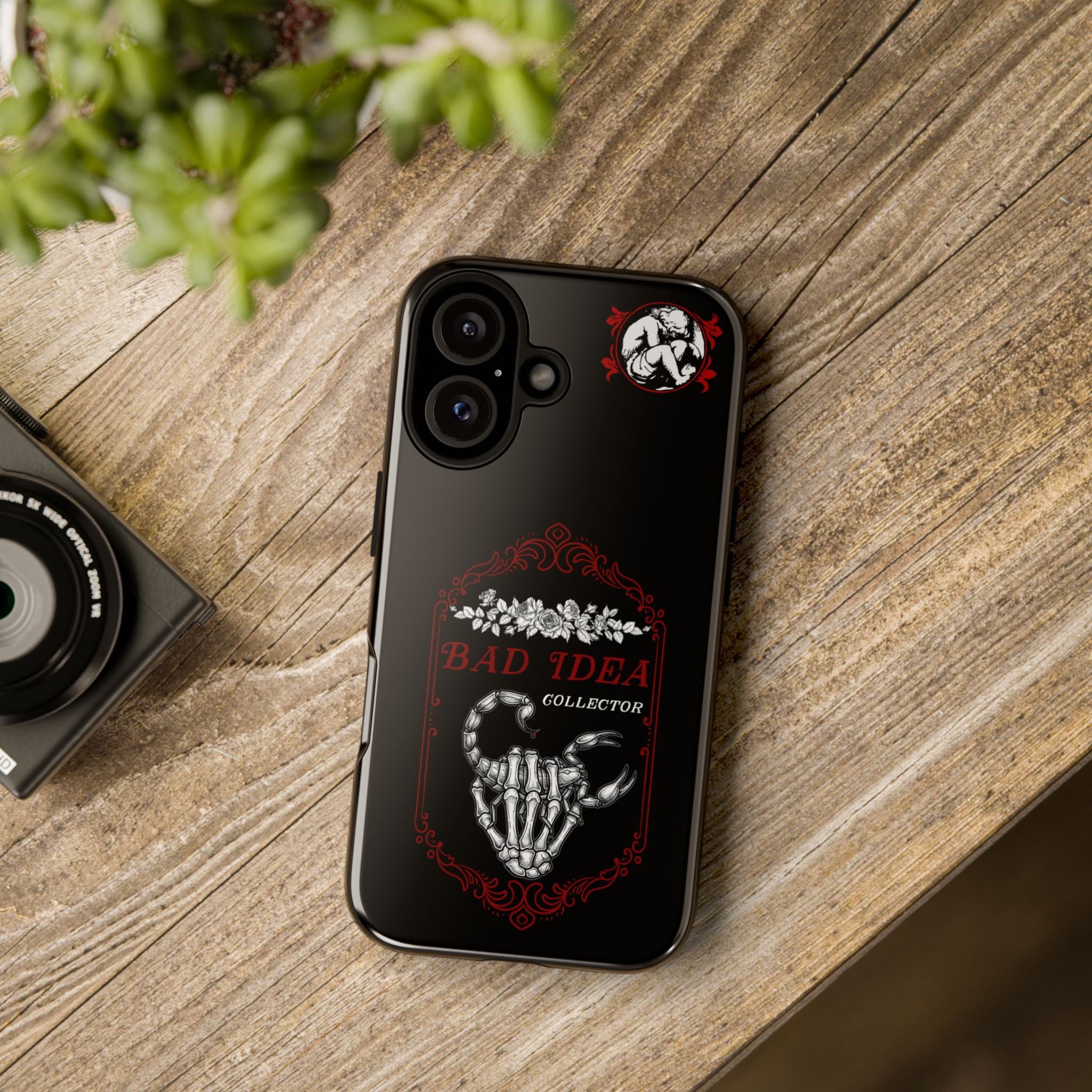 Phone Case — "Bad Idea Collector" Skeleton Heart Protective Case