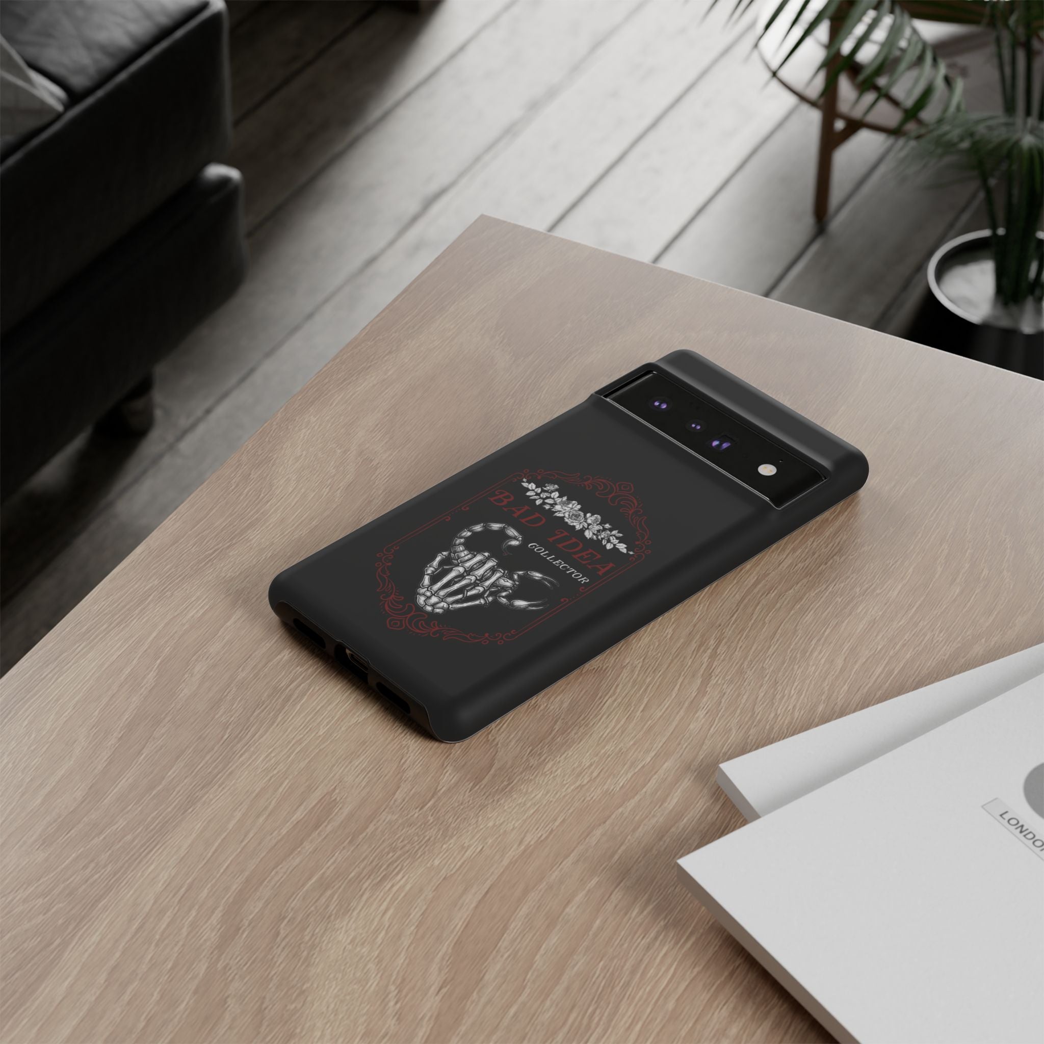 Phone Case — "Bad Idea Collector" Skeleton Heart Protective Case