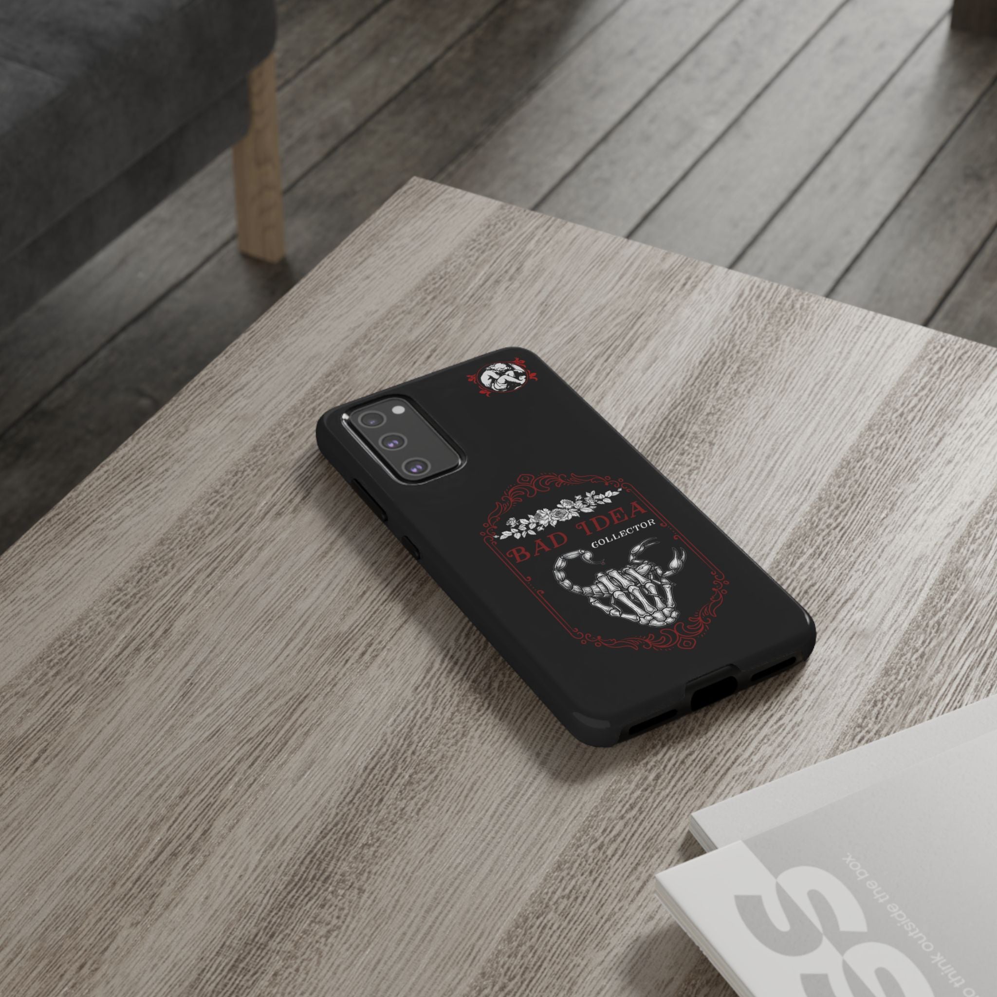 Phone Case — "Bad Idea Collector" Skeleton Heart Protective Case