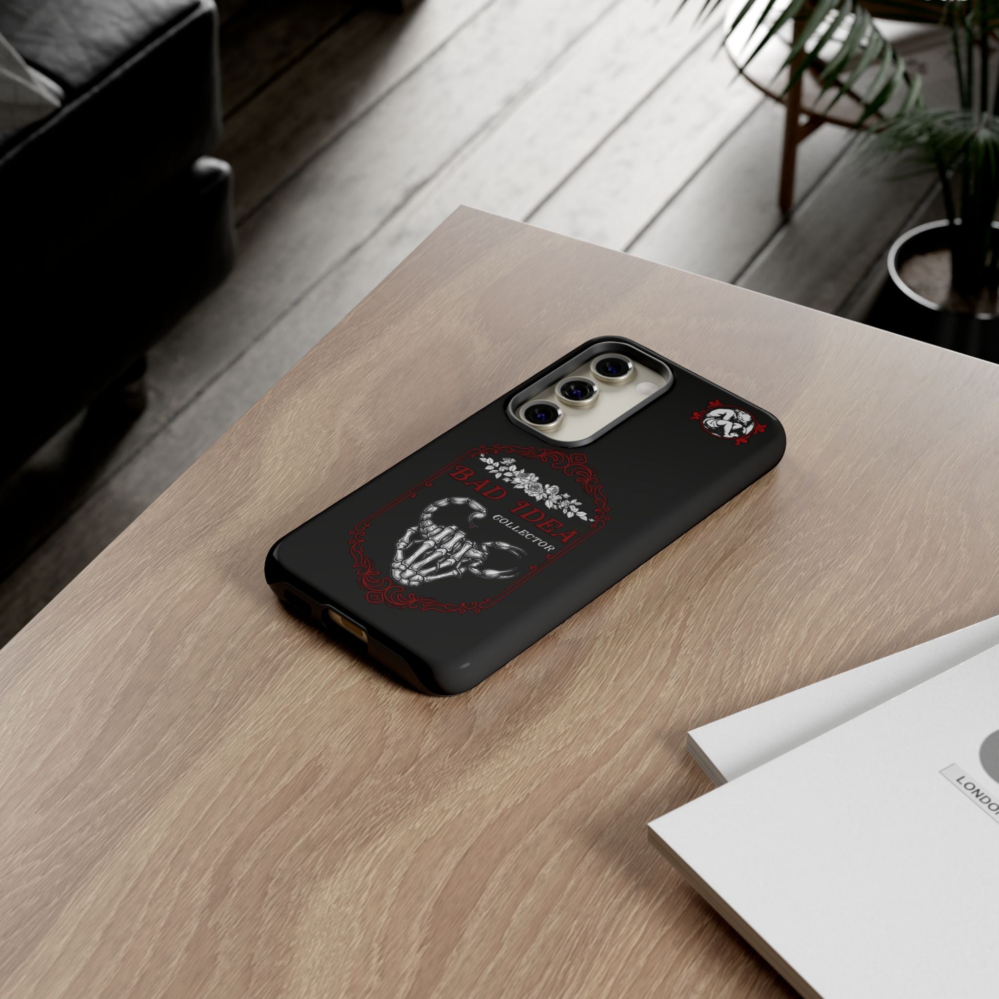 Phone Case — "Bad Idea Collector" Skeleton Heart Protective Case