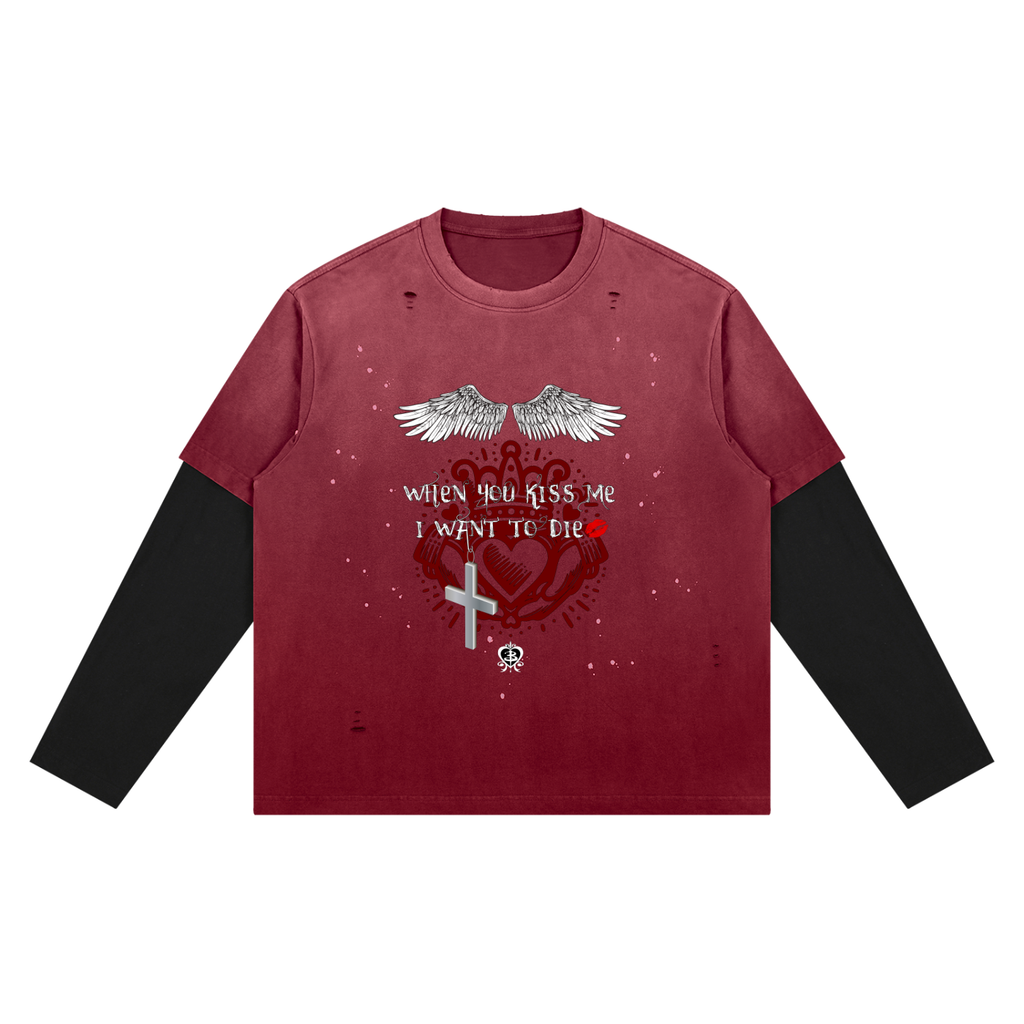Additional product image of Unimaginative Buffy and Angel vintage-wash long-sleeve tee