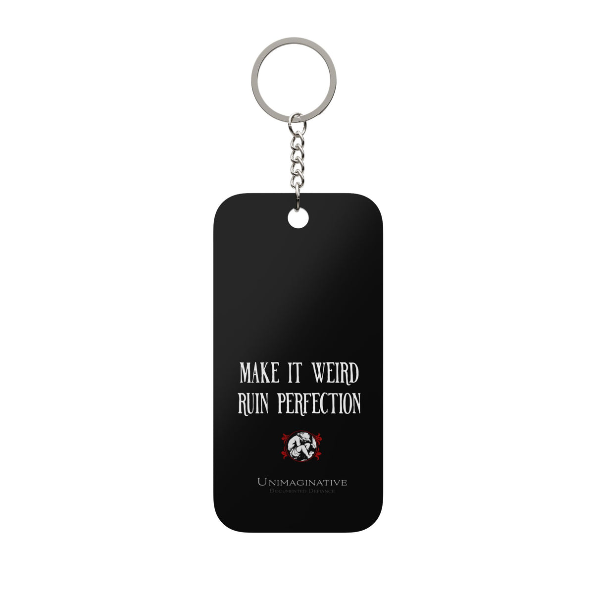 Art Supply Hoarder acrylic keychain charm from Unimaginative
