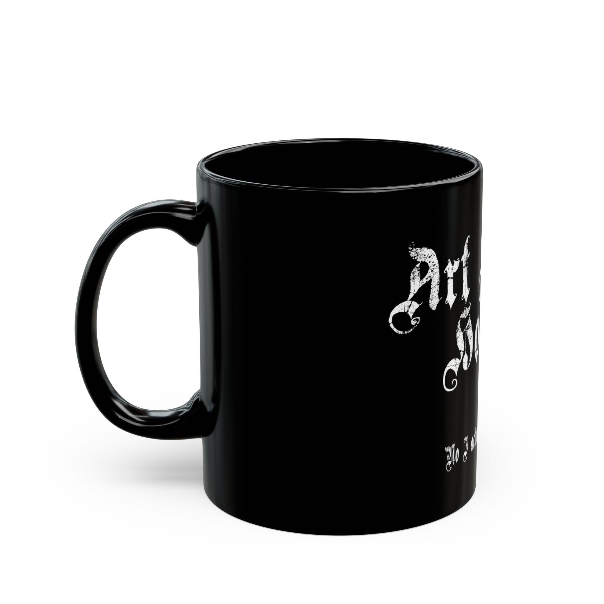 Art Supply Hoarder Mug — “No I actually need all of it” Black Coffee Cup