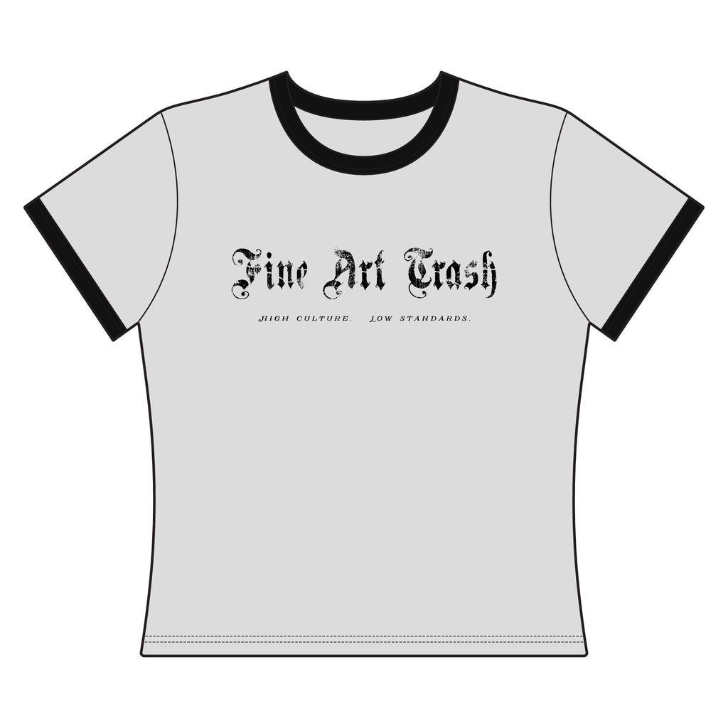 "Fine Art Trash" Women's Ringer Tee