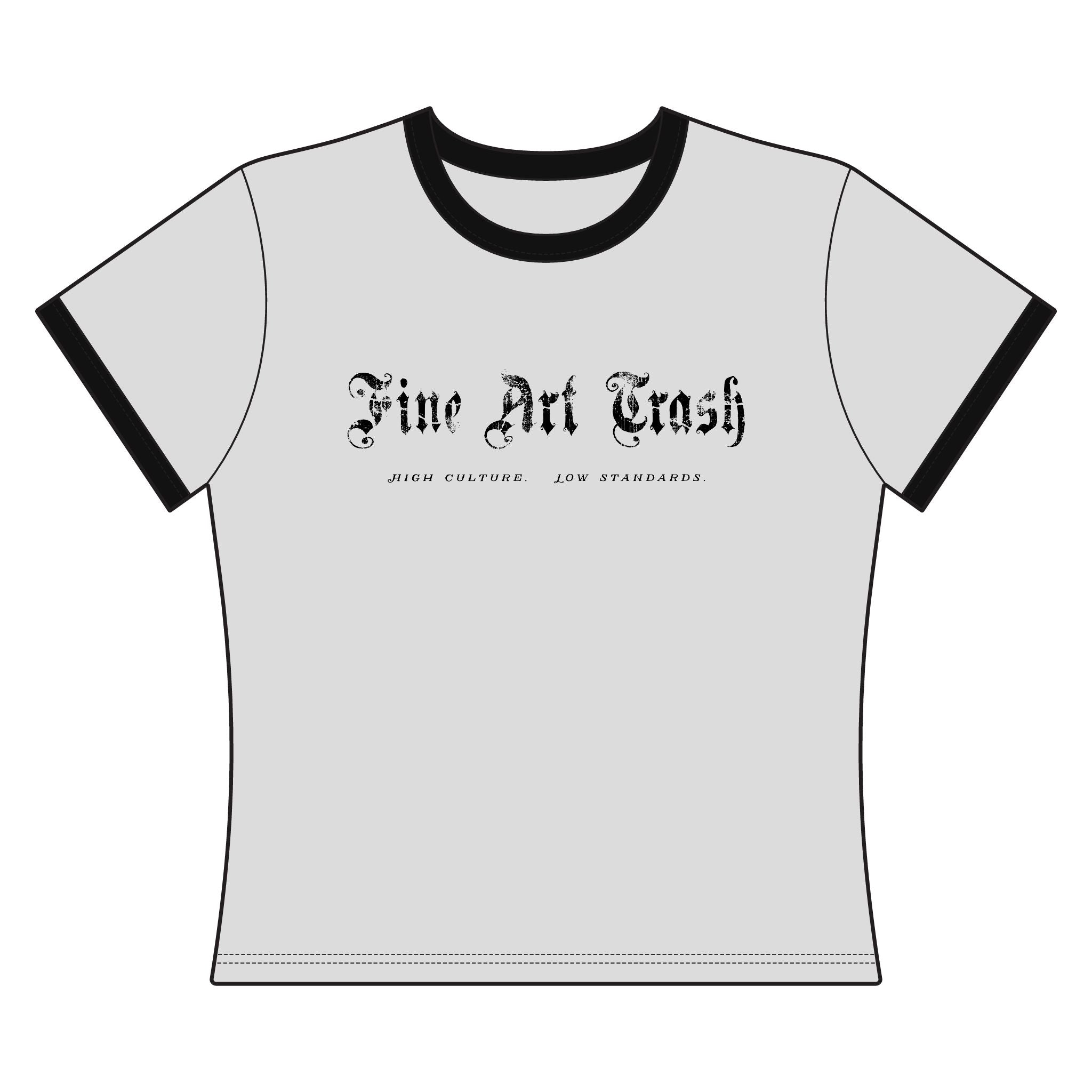"Fine Art Trash" Women's Ringer Tee