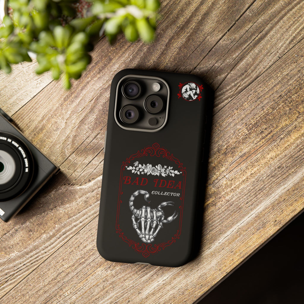 Phone Case — "Bad Idea Collector" Skeleton Heart Protective Case