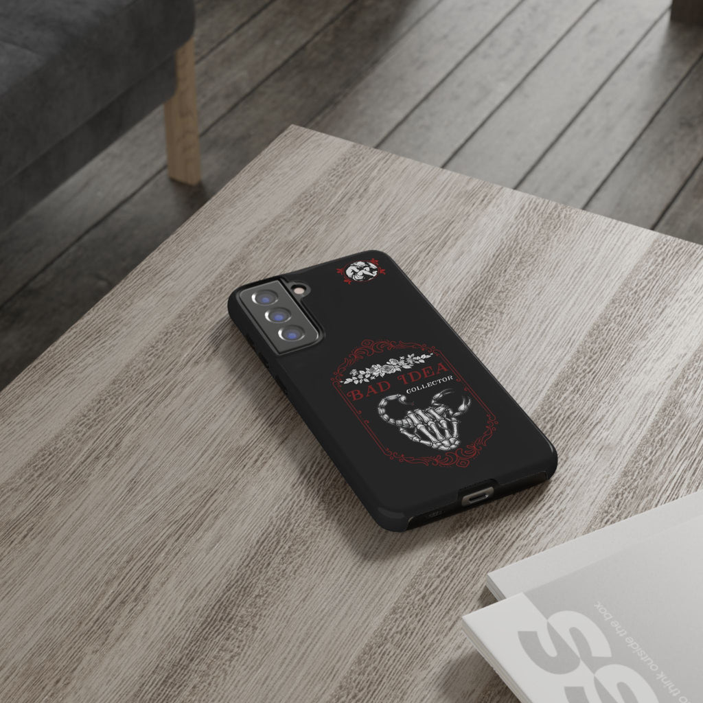Phone Case — "Bad Idea Collector" Skeleton Heart Protective Case