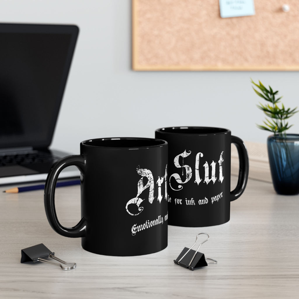 'Art Slut' Black Coffee Mug – (11oz/15oz)