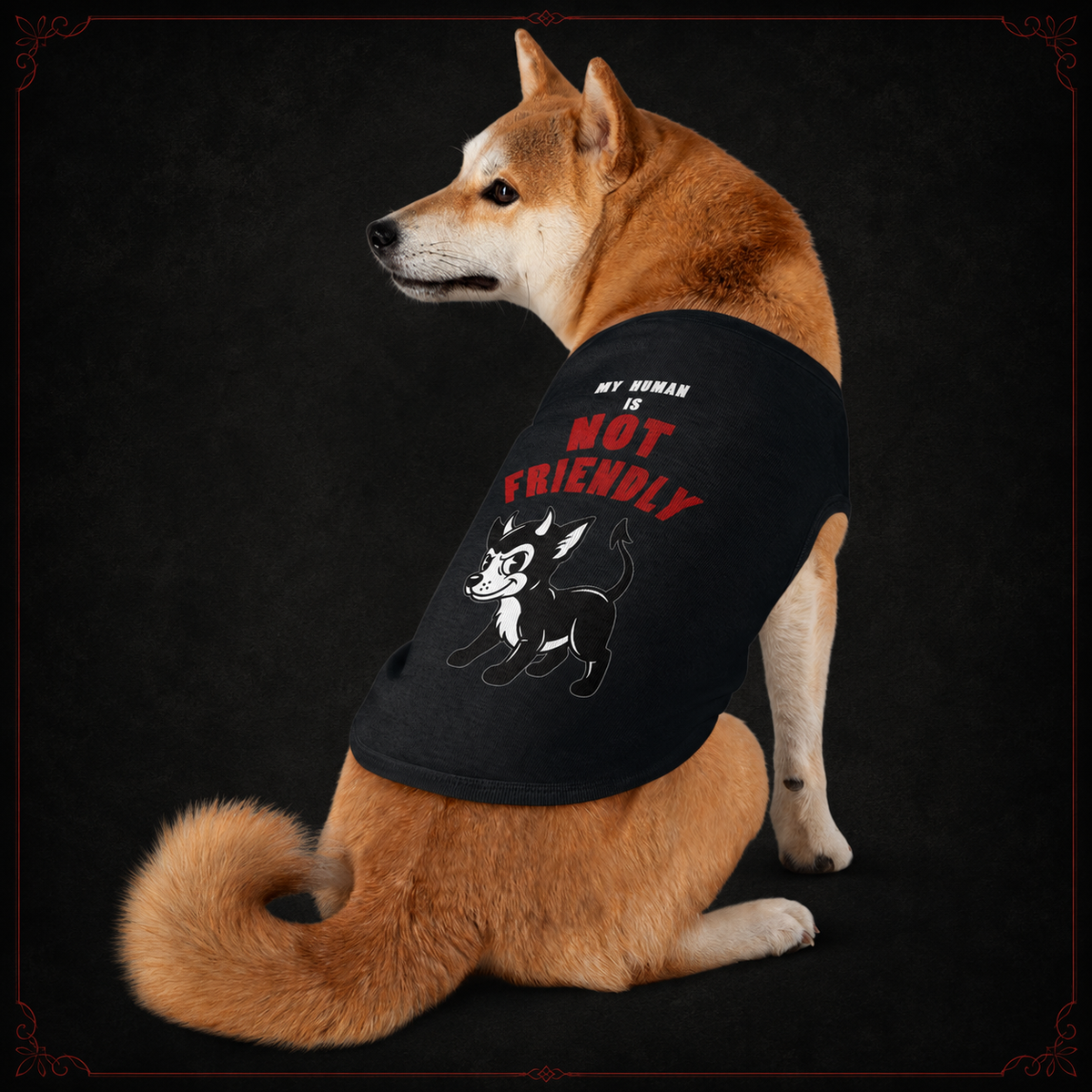 "My Human Is Not Friendly" Pet Tank Top
