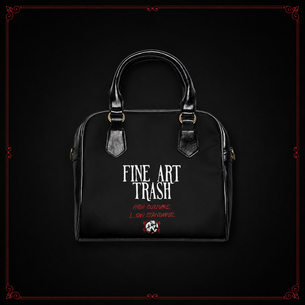 Fine Art Trash Shoulder Handbag