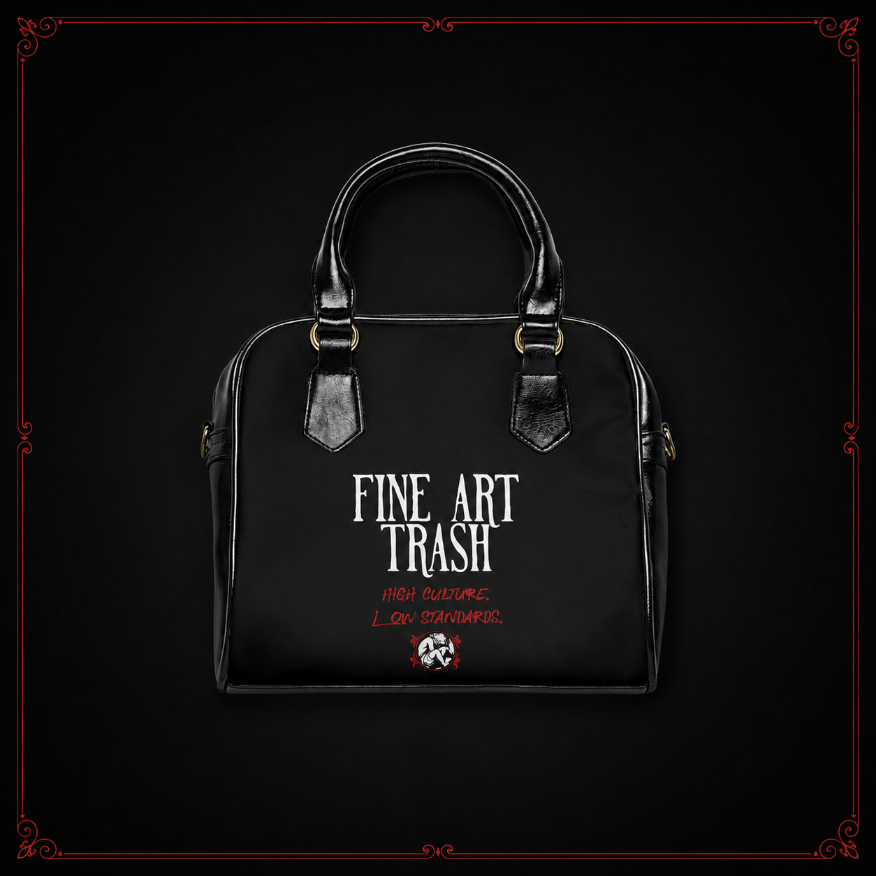 Fine Art Trash Shoulder Handbag