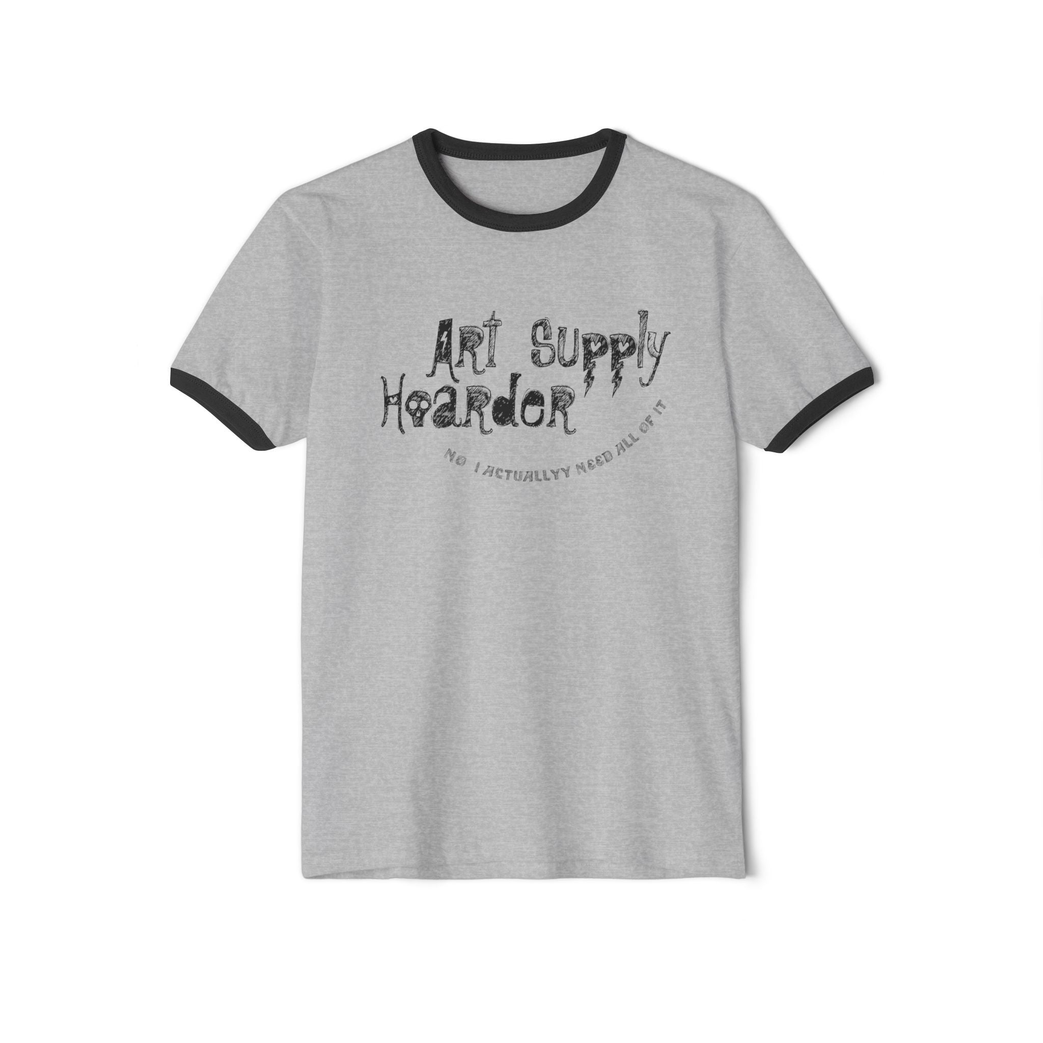 Art Supply Hoarder Ringer T-Shirt — Funny Artist Tee