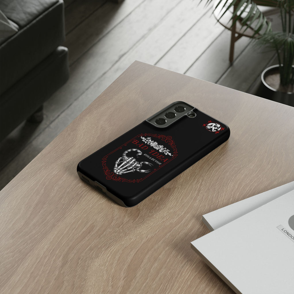 Phone Case — "Bad Idea Collector" Skeleton Heart Protective Case