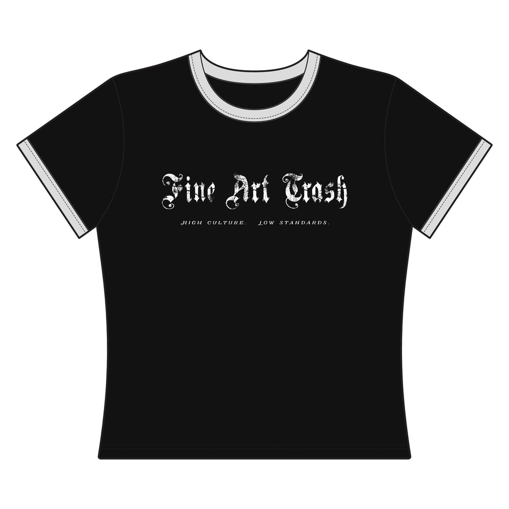 "Fine Art Trash" Women's Ringer Tee