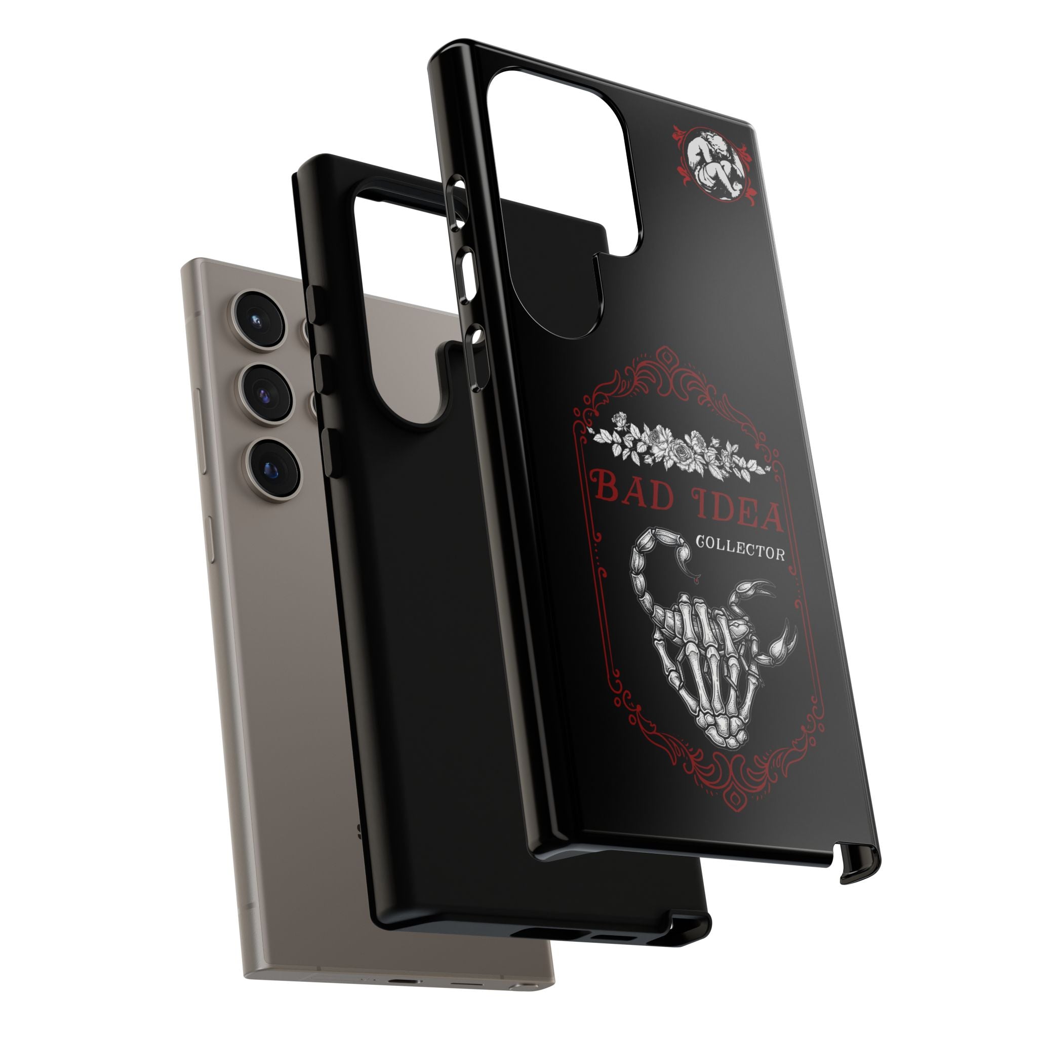 Phone Case — "Bad Idea Collector" Skeleton Heart Protective Case