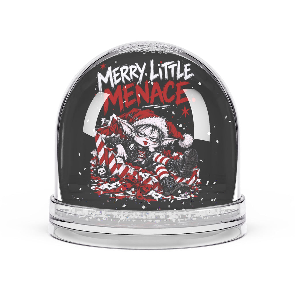 Merry Little Menace Christmas Snow Globe