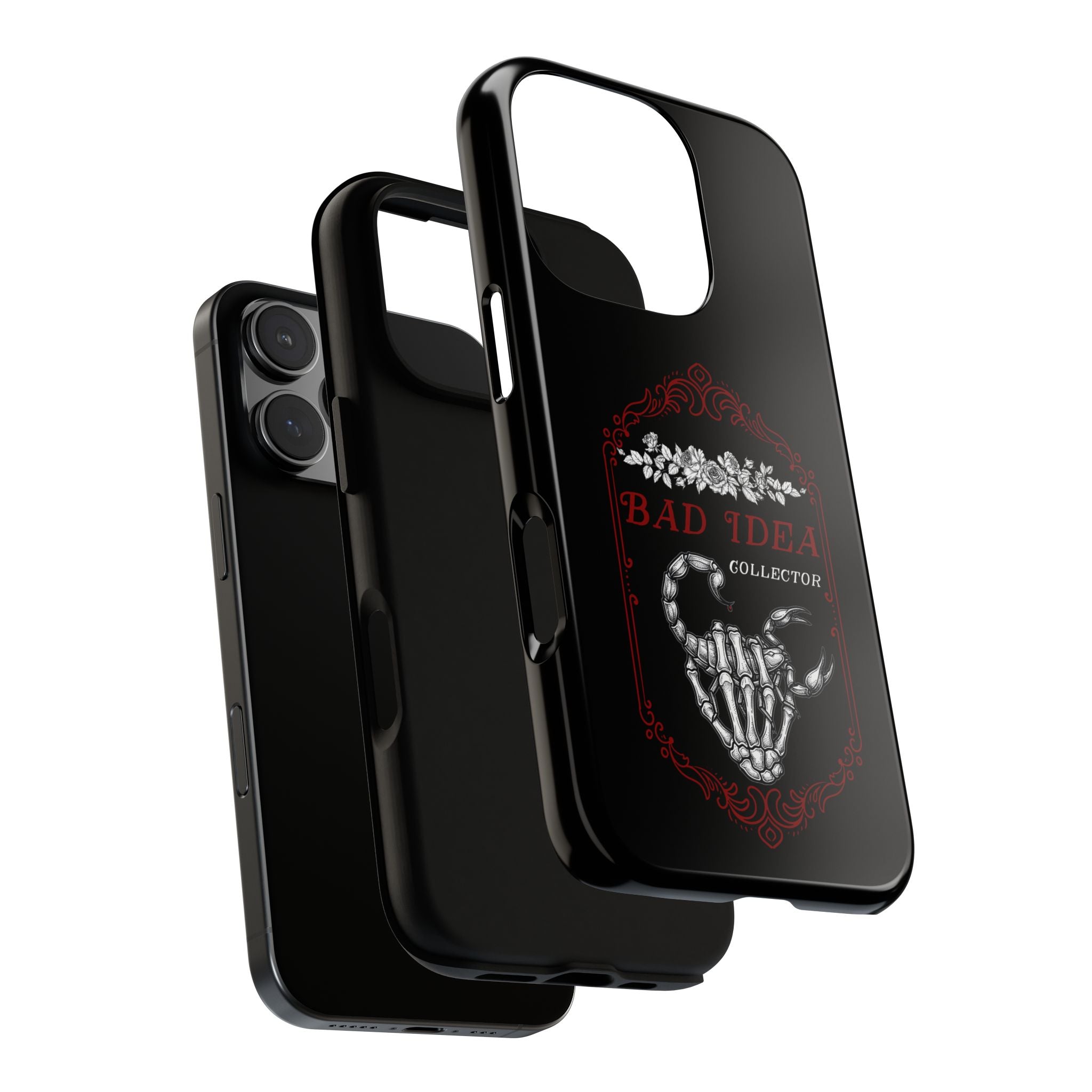 Phone Case — "Bad Idea Collector" Skeleton Heart Protective Case