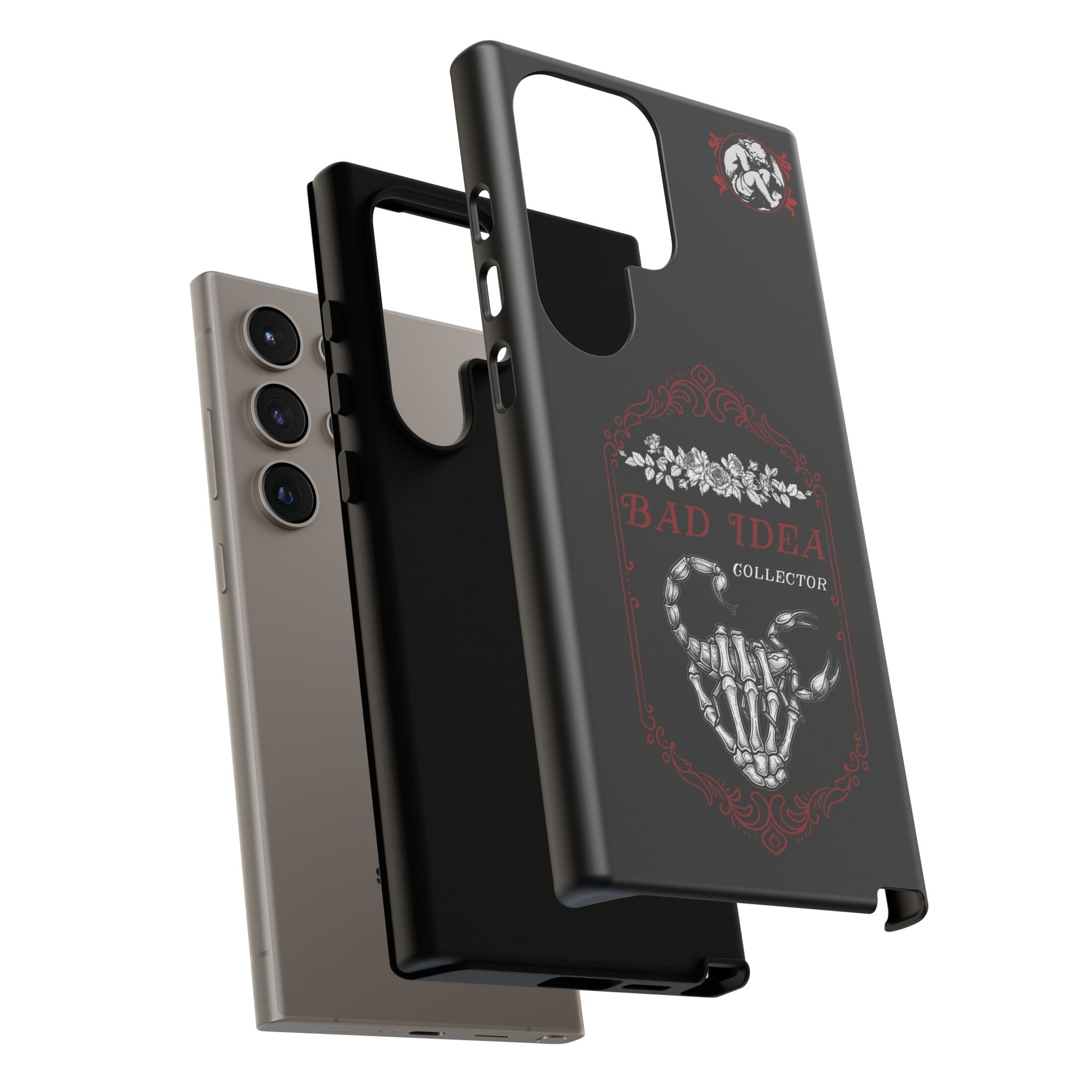Phone Case — "Bad Idea Collector" Skeleton Heart Protective Case