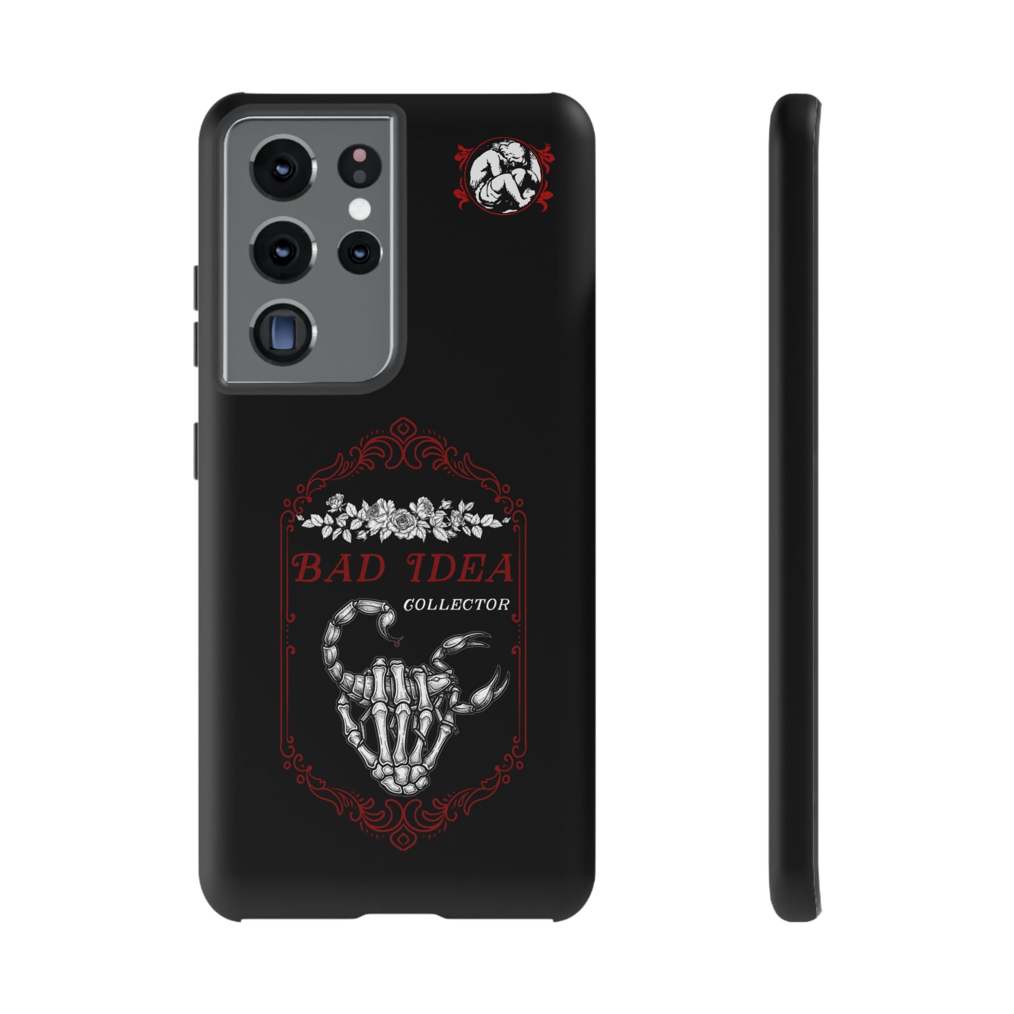 Phone Case — "Bad Idea Collector" Skeleton Heart Protective Case