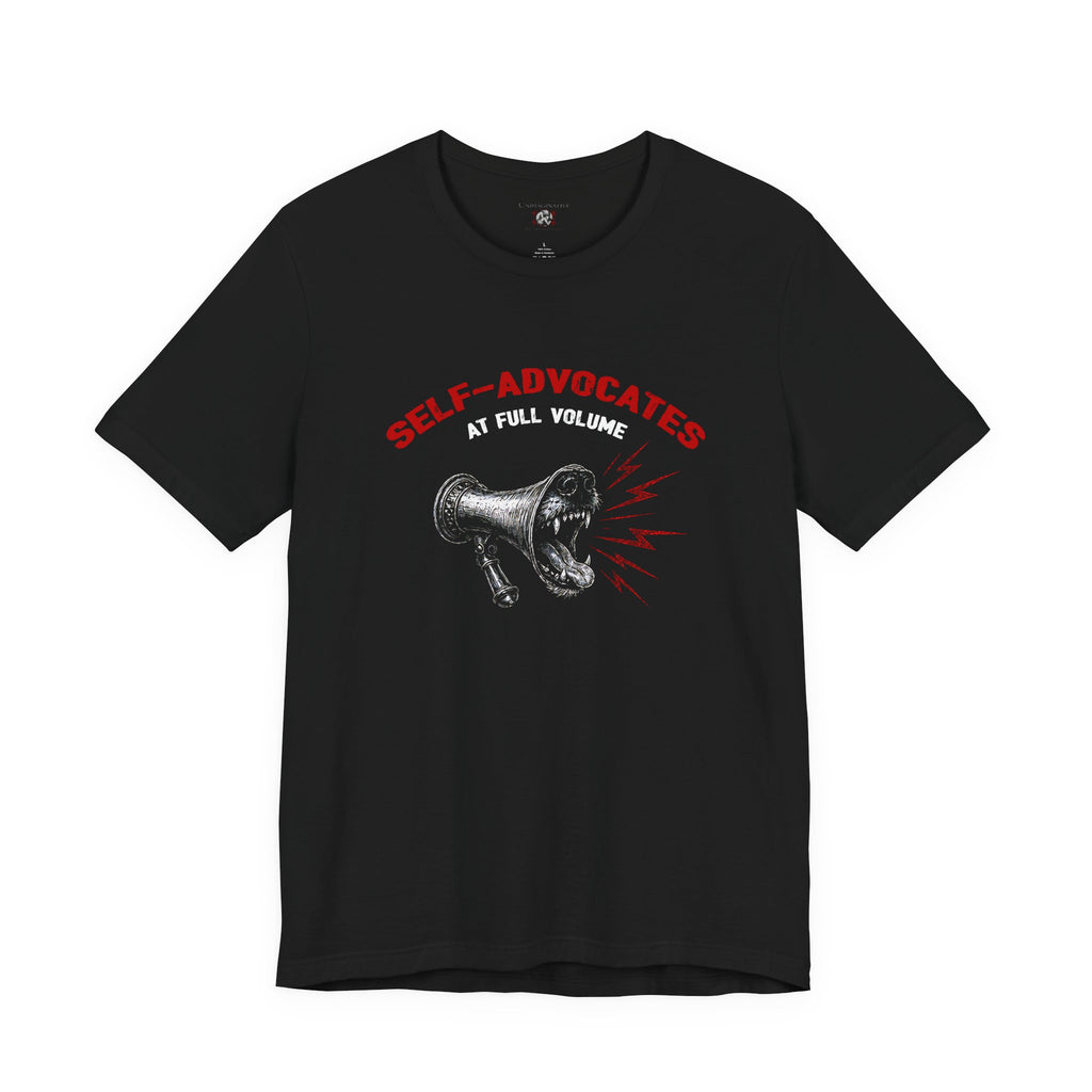 “Self-Advocate” Unisex Jersey Short Sleeve Tee