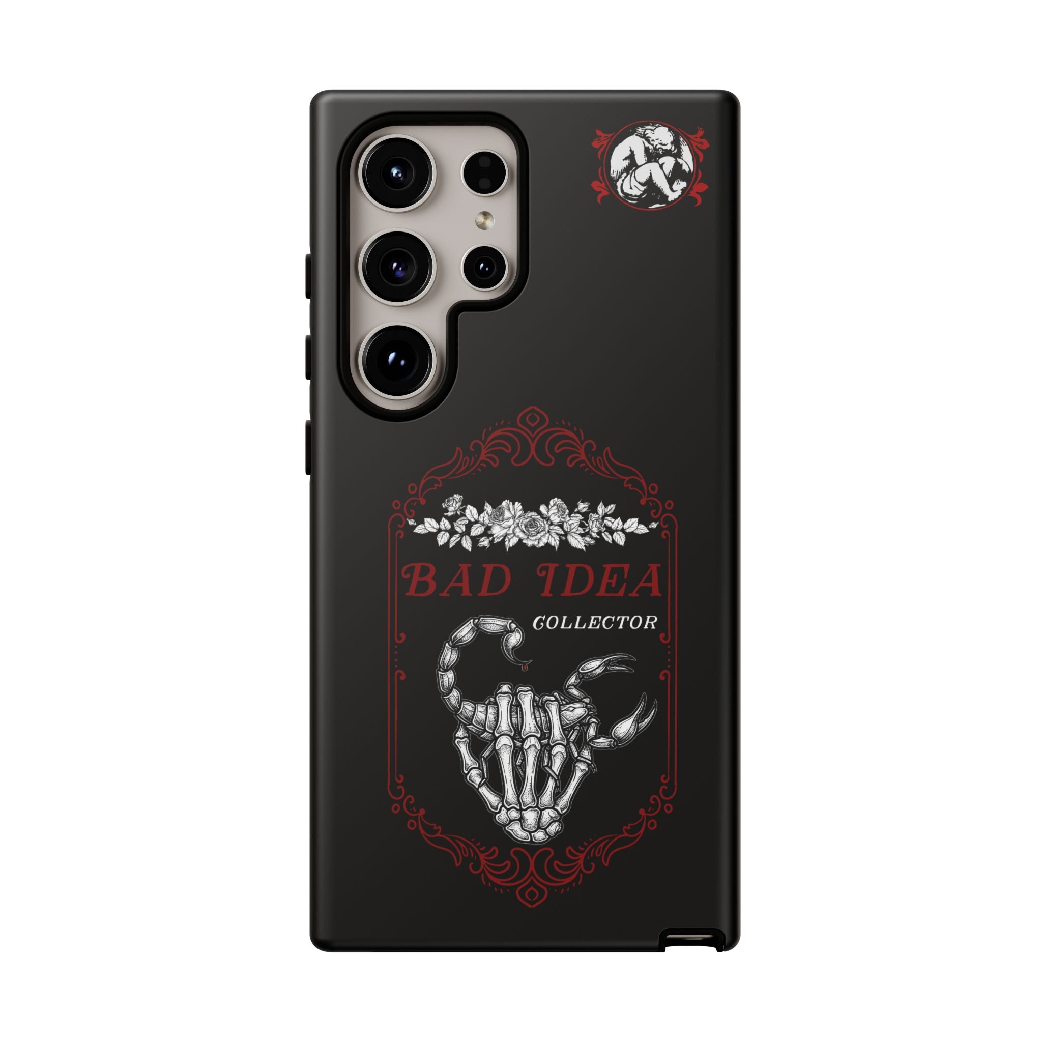 Phone Case — "Bad Idea Collector" Skeleton Heart Protective Case