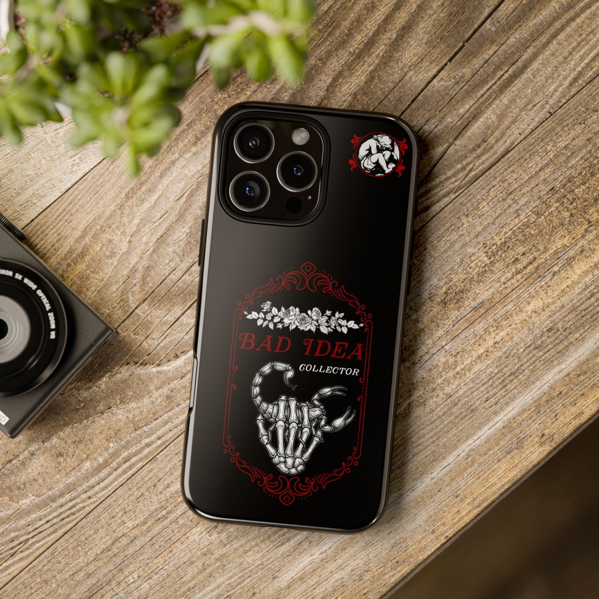 Phone Case — "Bad Idea Collector" Skeleton Heart Protective Case
