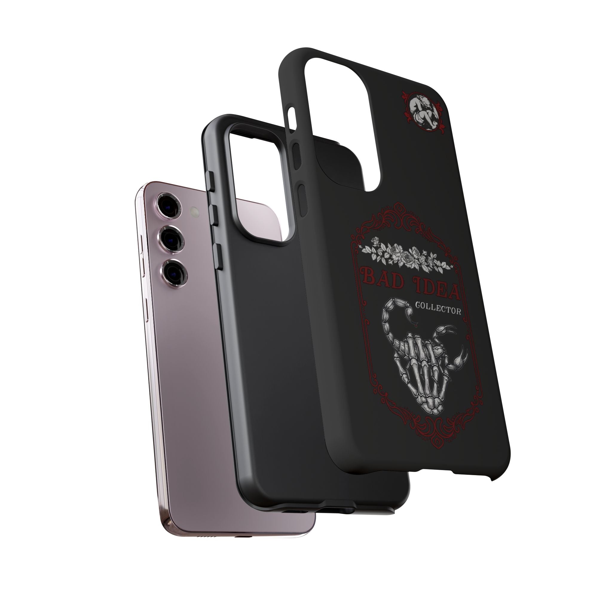Phone Case — "Bad Idea Collector" Skeleton Heart Protective Case