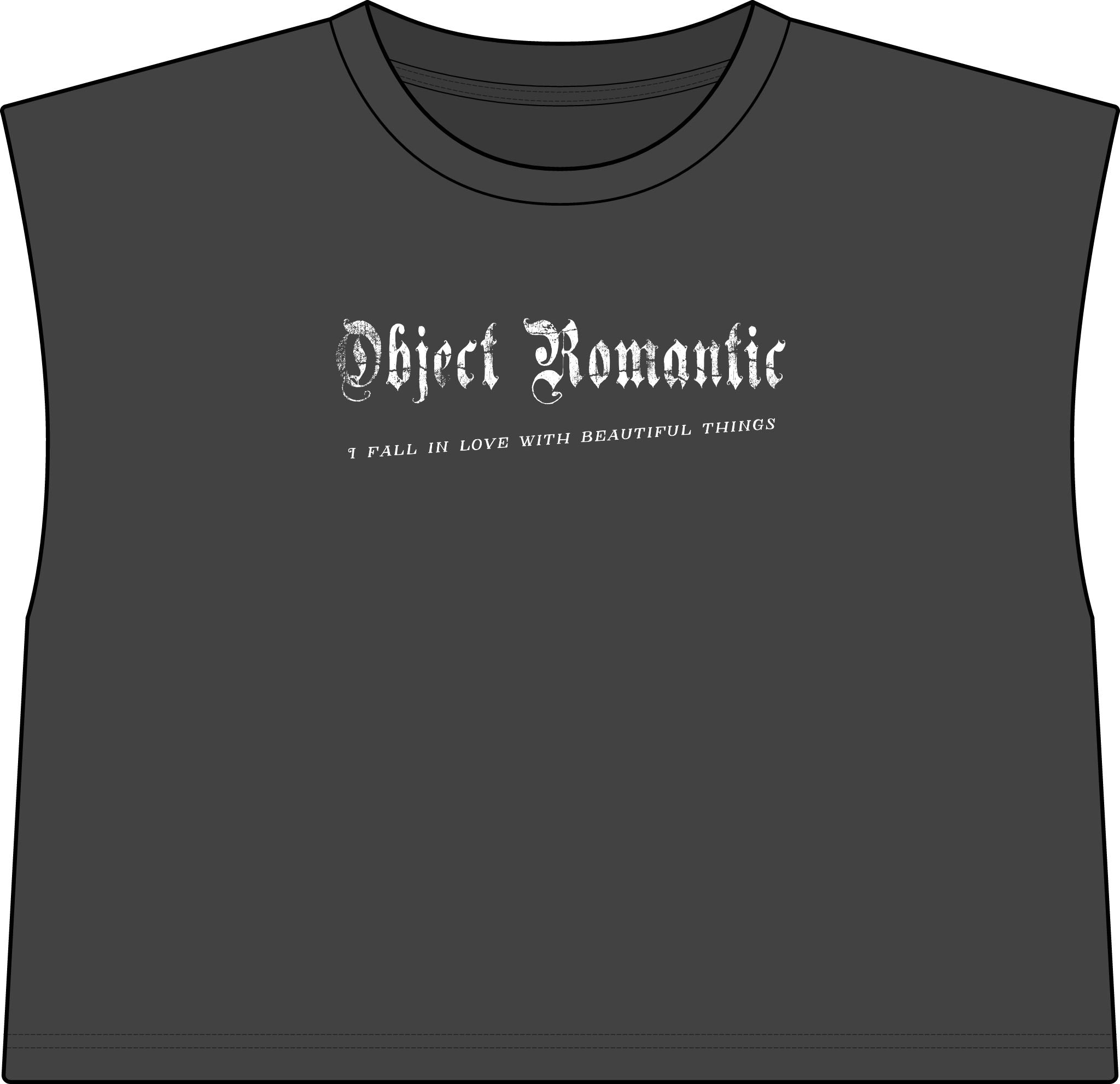 Object Romantic Muscle Tee — "I Fall in Love With Beautiful Things" Crop Tank