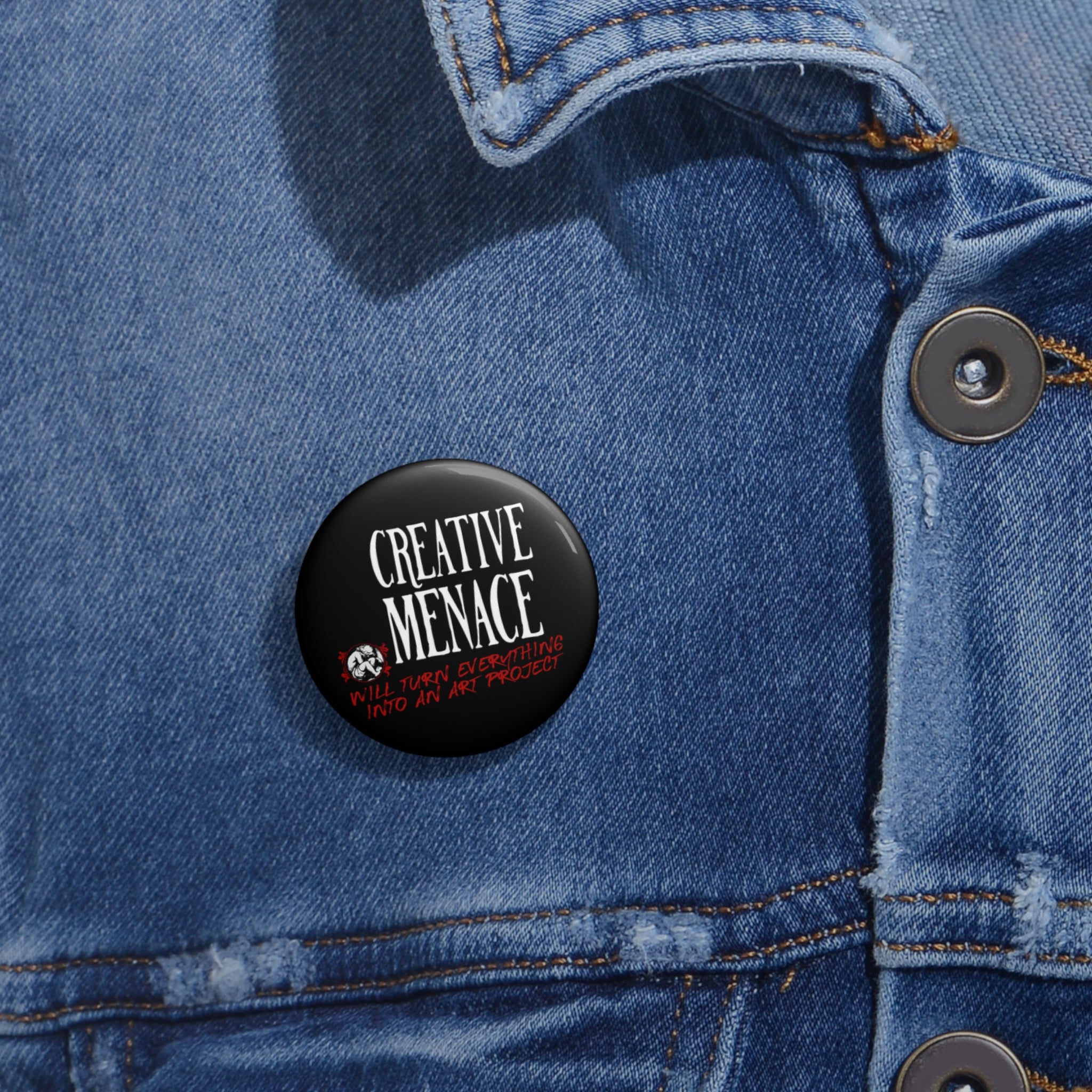 Creative Menace Custom Pin Buttons
