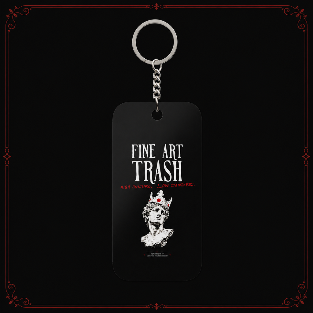 Fine Art Trash Keychain Charm