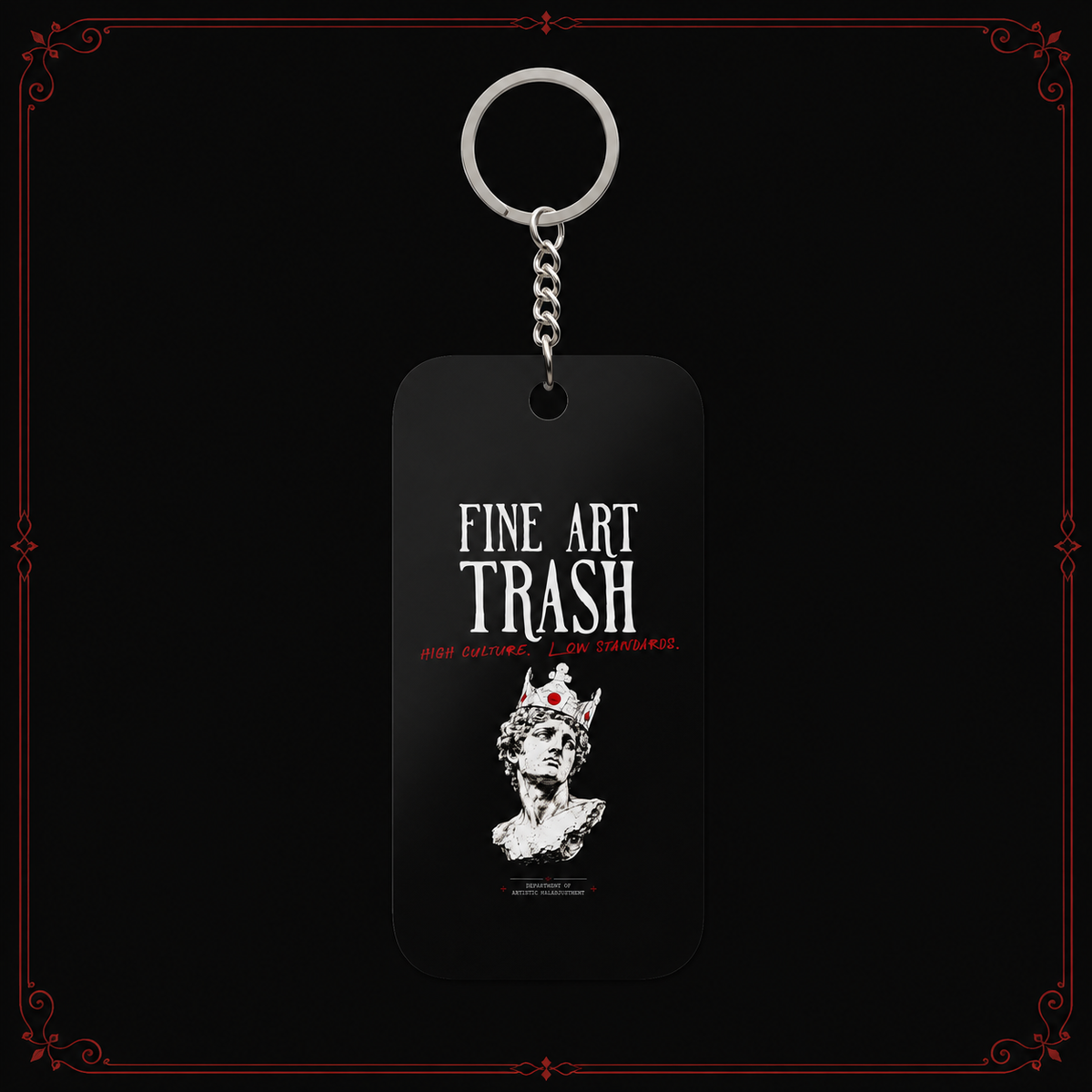Fine Art Trash Keychain Charm