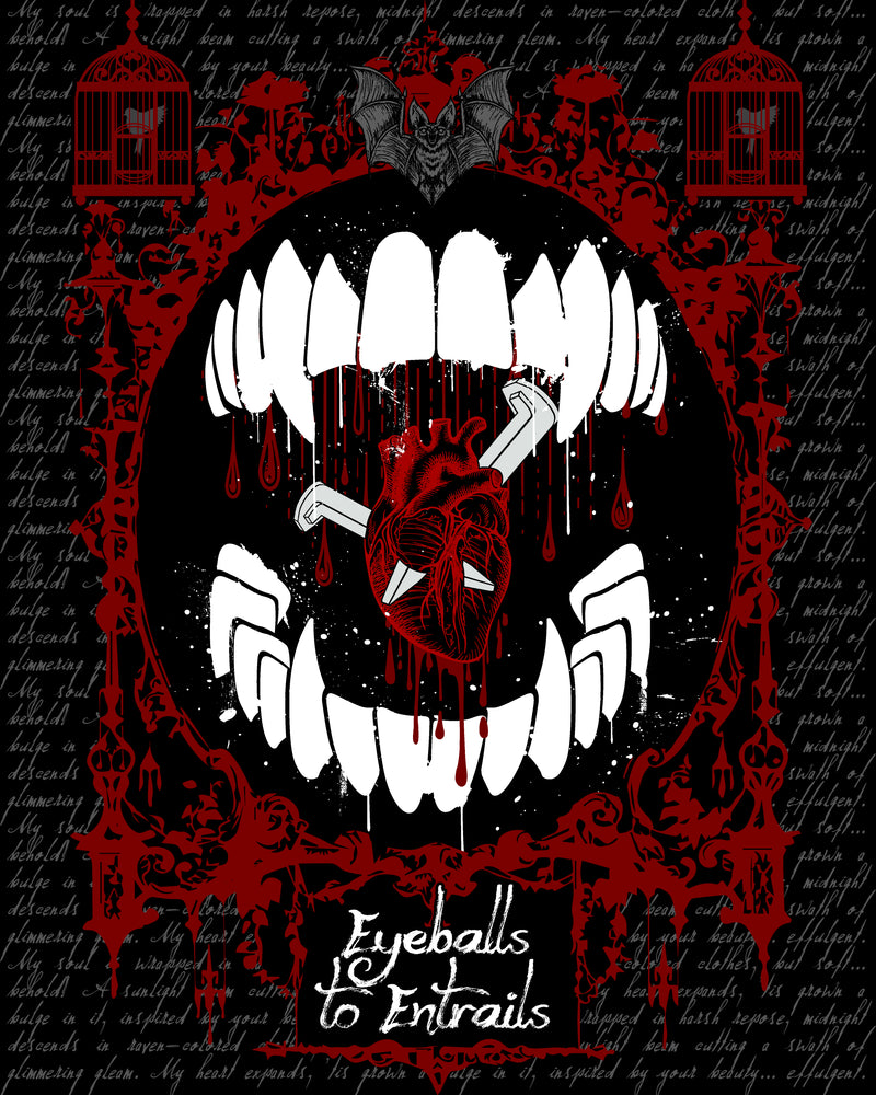 Eyeballs to Entrails Buffy fan art print by Charli Siebert, original Unimaginative artwork