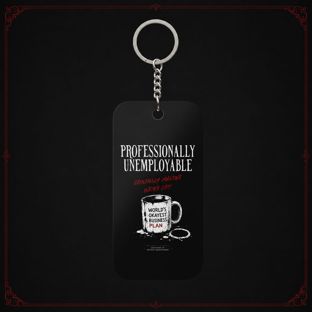 Professionally Unemployable Keychain Charm