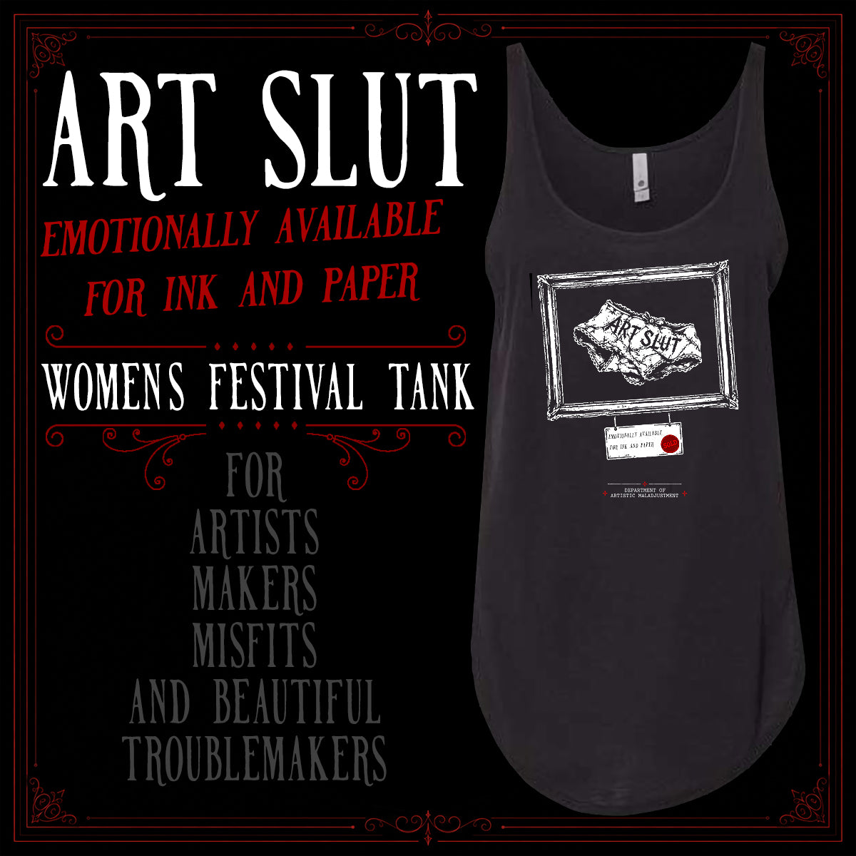 Art Slut Women's Festival Tank