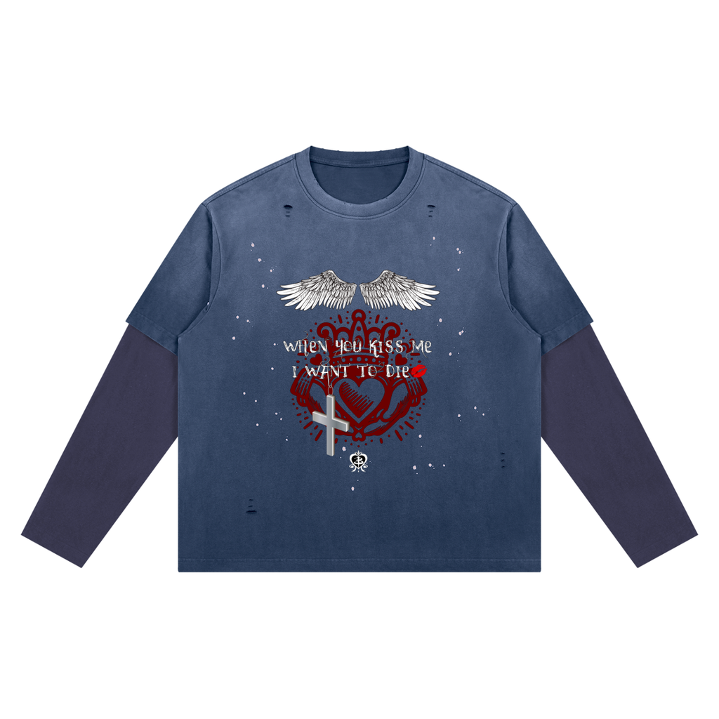 Additional product image of Unimaginative Buffy and Angel vintage-wash long-sleeve tee