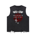 Buffy and Angel Buffy-inspired graphic on an Unimaginative snow-washed raw-hem tank top